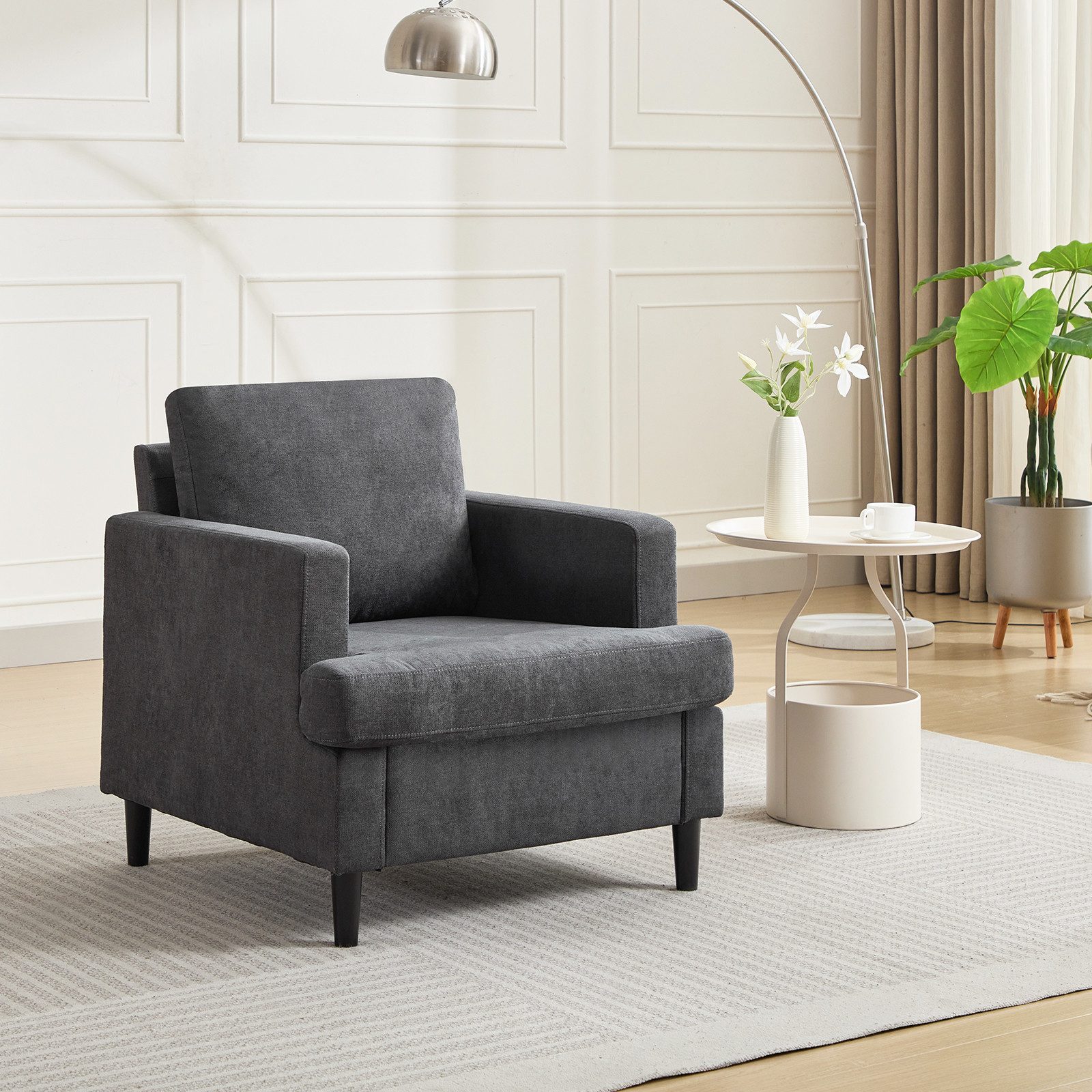 GarveeMore Relaxsessel Wohnzimmersessel aus Leinen für günstig online kaufen
