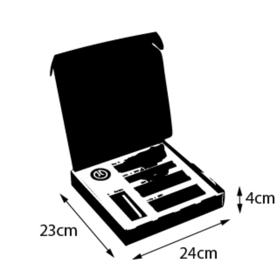 Qazqa Schienensystem-Schienen Rails sample box, 24 cm, (1-tlg)