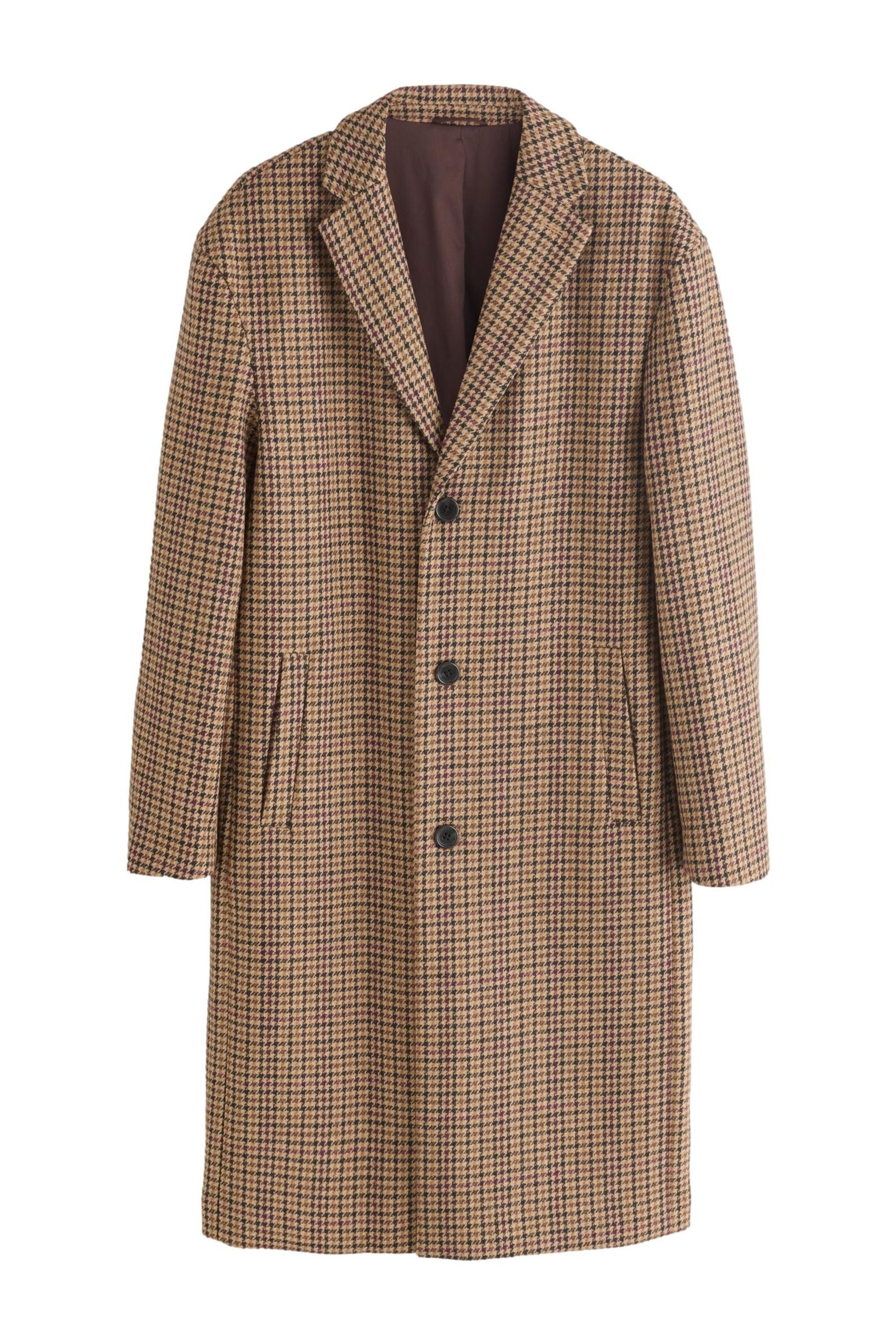 Next Wollmantel Karierter Epsom-Mantel mit Hahnentrittmuster (1-tlg)