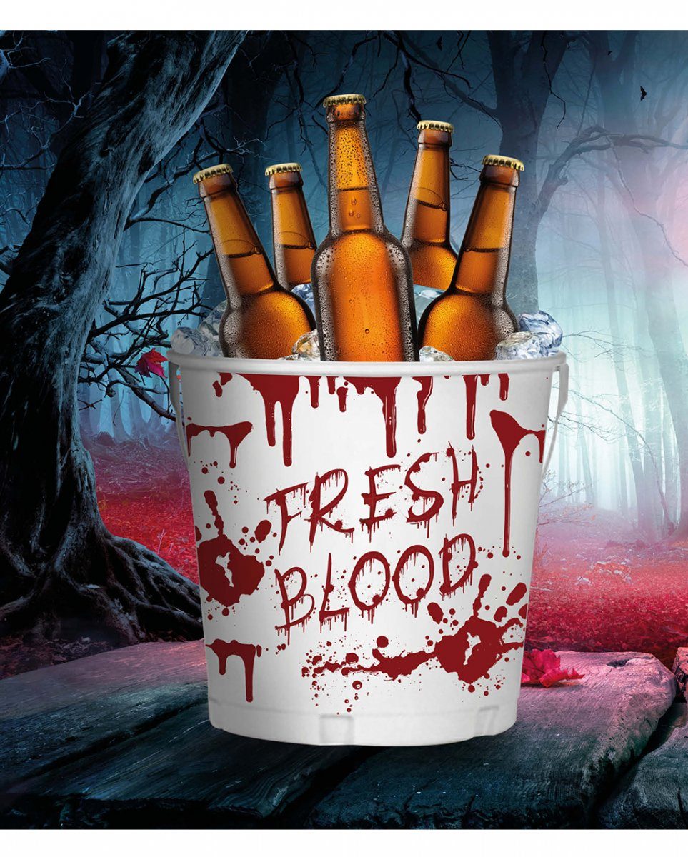 Blood"; Behälte Metall Dekofigur Horror-Shop Halloween ";Fresh