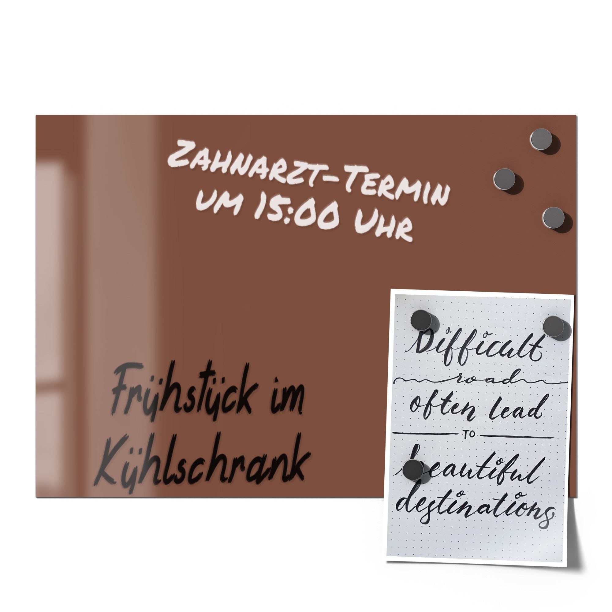 Thumbnail - DEQORI Magnetfolie 'Unifarben - Braun', beschreibbar universal Magnetmatte magnetisch Folie Planer Kalender