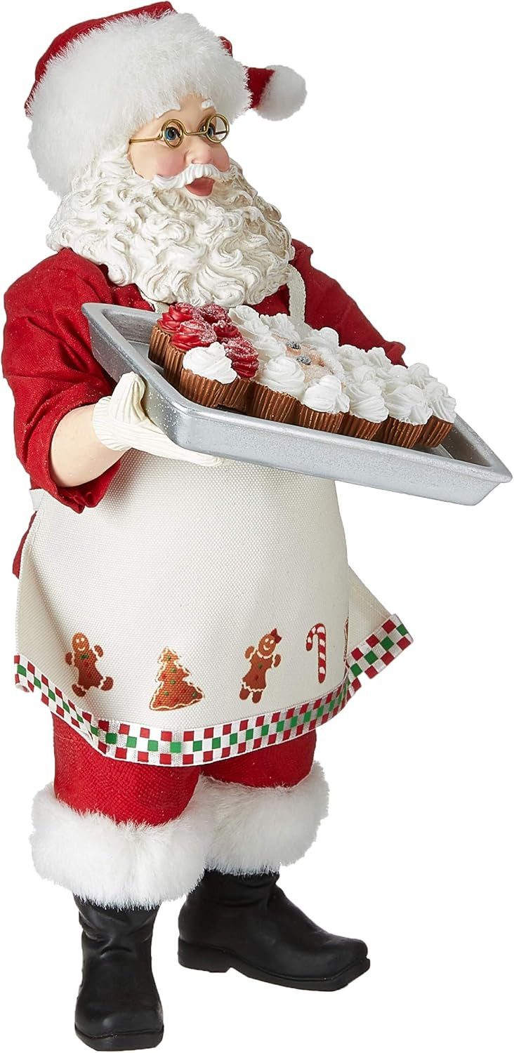 Kurt S. Adler Dekofigur FA0124 - Fabriché Santa holding baking, 26,7 cm (10,5) (1 St)