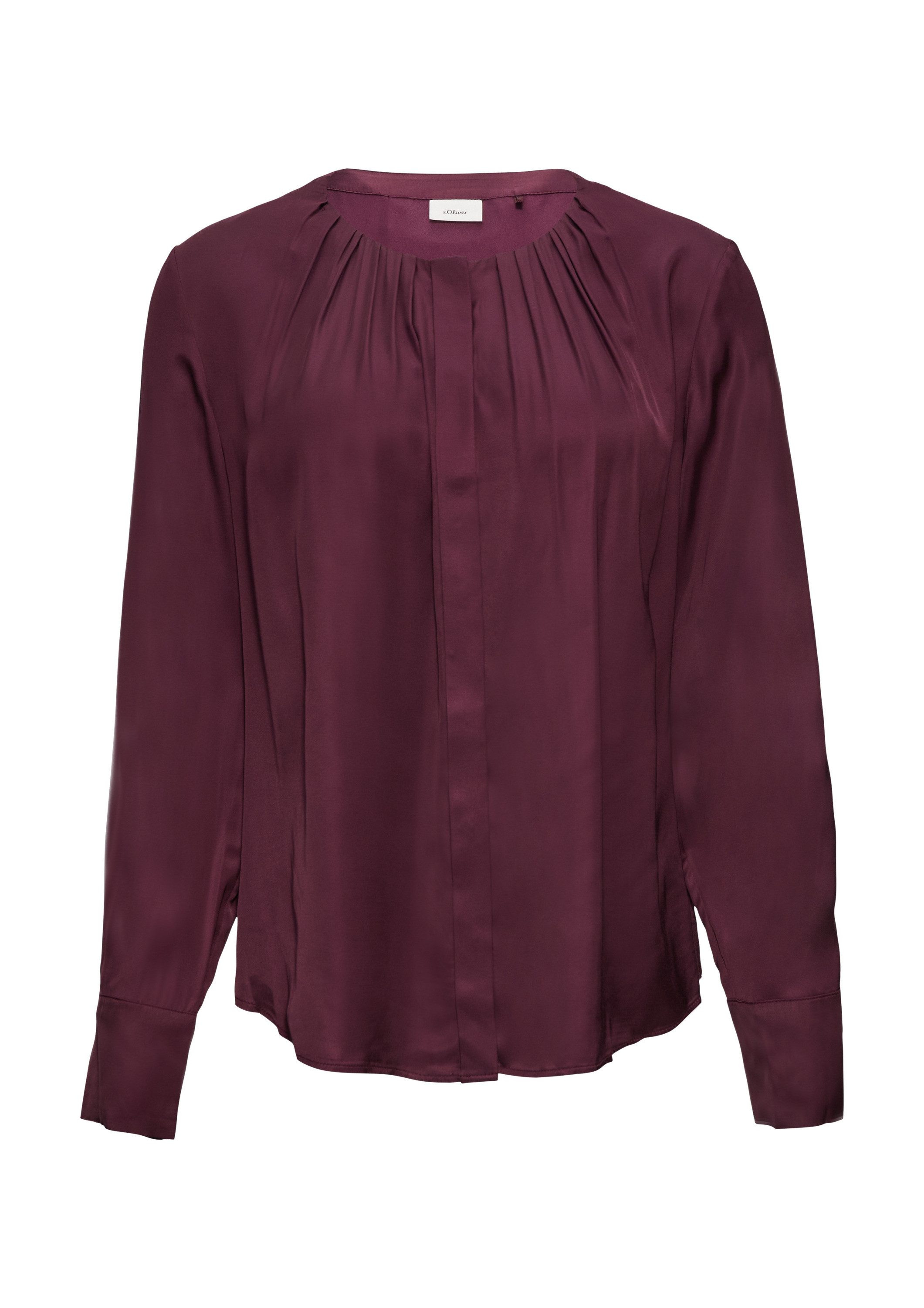 s.Oliver Langarmbluse Bluse Elegante Bluse mit verdeckter Knopfleiste günstig online kaufen