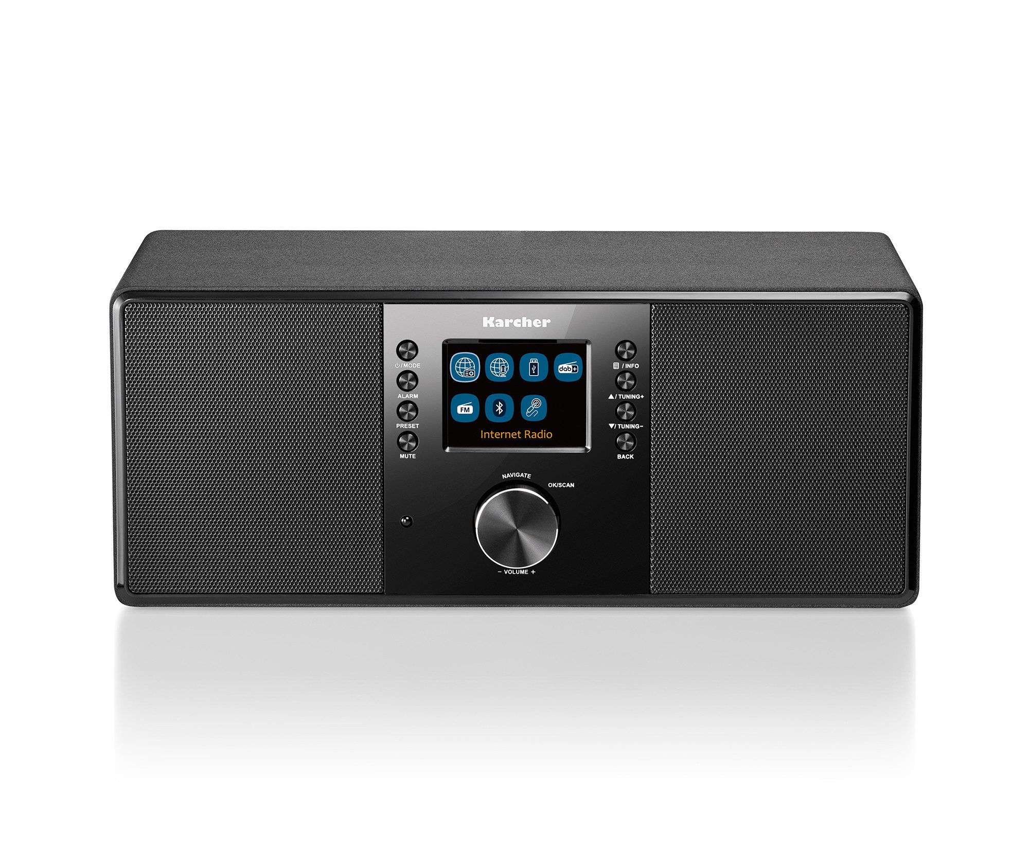 Karcher DAB 7000i Internet-Radio (Internetradio, DAB+, UKW (FM), 14 W, DAB+ / UKW-RDS, WLAN & Bluetooth, USB-Anschluss, AUX-IN, Wecker) – Bild 3 von 5