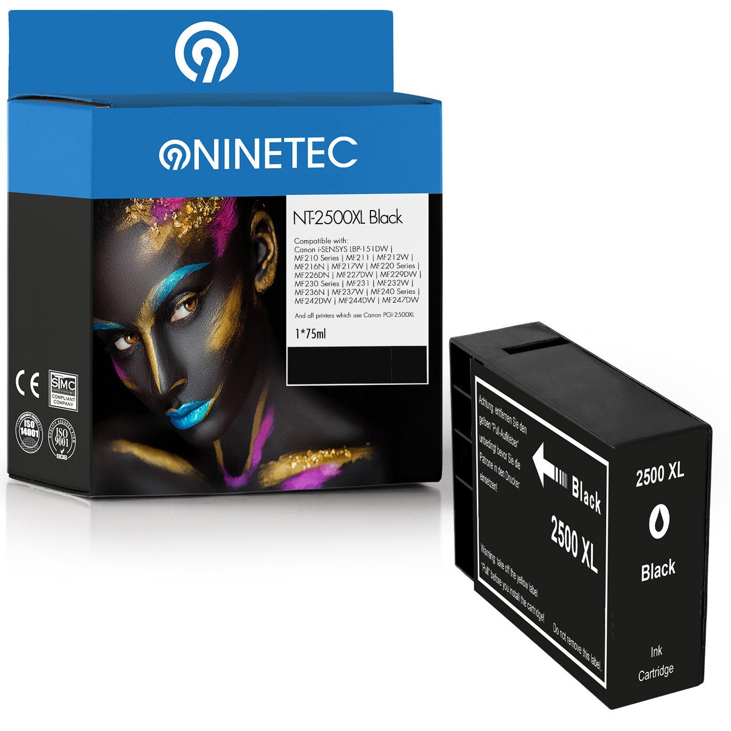 NINETEC ersetzt Canon PGI-2500 PGI2500 Black Tintenpatrone