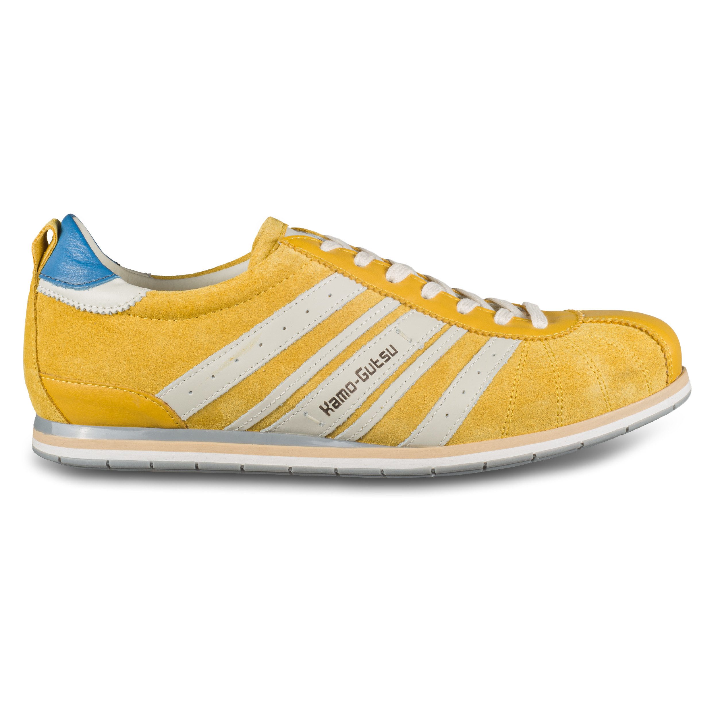 Kamo-Gutsu Sneaker Herren gelb / weiß, Wildleder (TIFO-046 giallo) Sneaker Handgefertigt in Italien