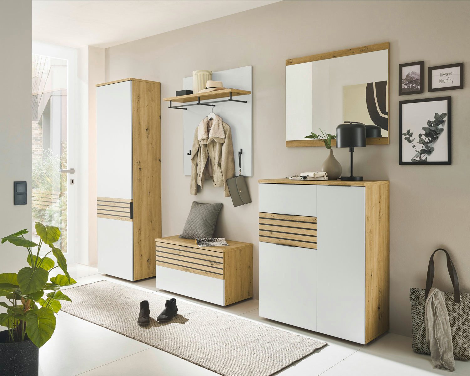 moebel-dich-auf Garderoben-Set MAILAND, (Komplett-Set, Garderobenschrank + günstig online kaufen