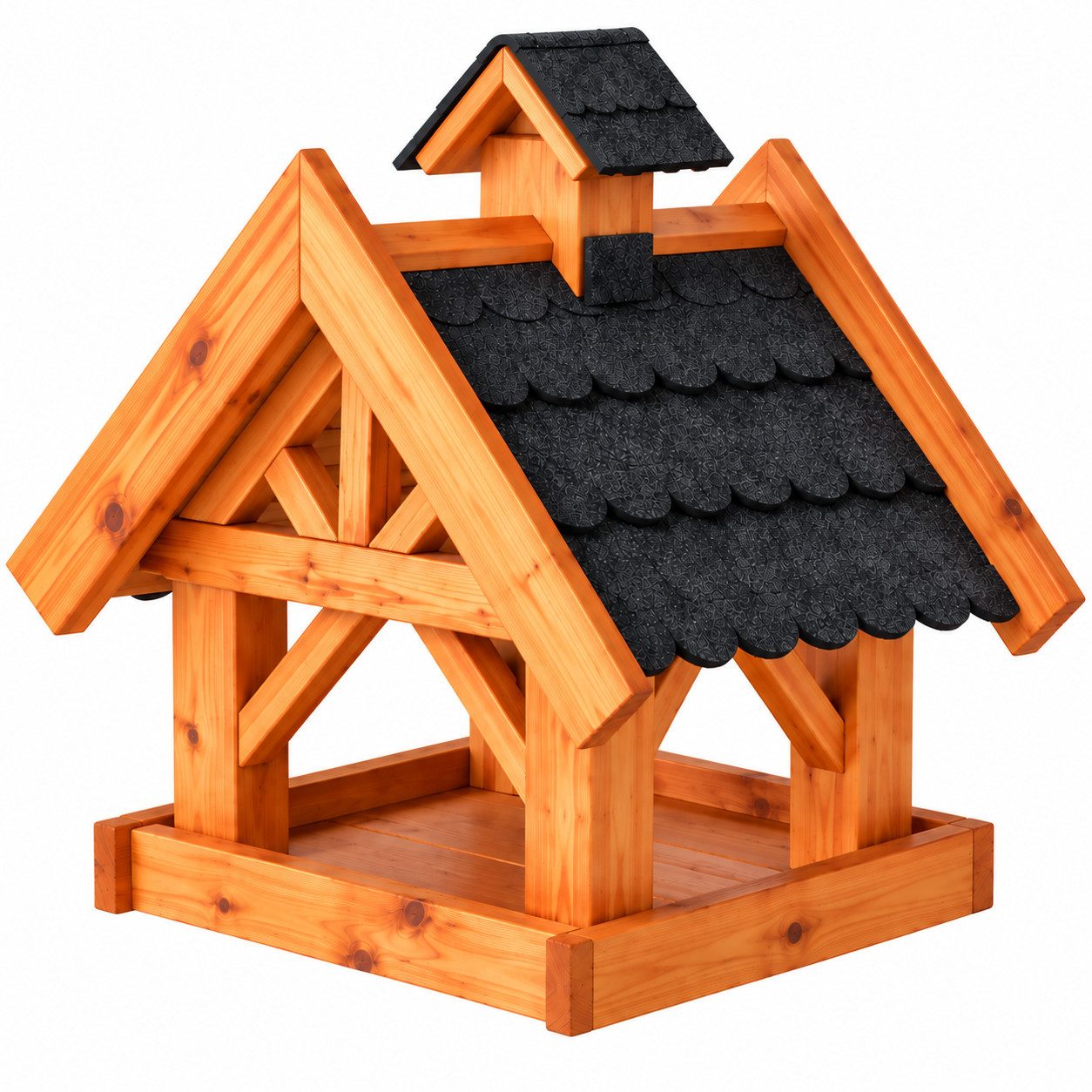 Holzdekoladen Vogelhaus Vogelhaus aus Holz optional mit Ständer – Großes Futterhaus, Vogelhütte