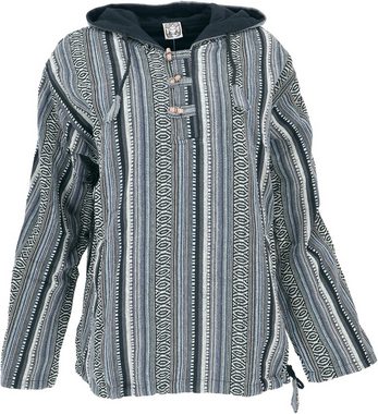Guru-Shop Sweater Goa Kapuzenshirt, Baja Hoodie, Boho Style.. Ethno Style, alternative Bekleidung, Hippie
