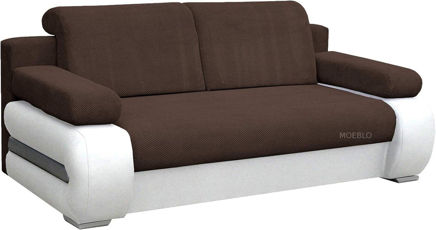 MOEBLO Schlafsofa York, Couch für Wohnzimmer, Sofagarnitur Polstersofa Wohnlandschaft, mit Schlaffunktion und Bettkasten