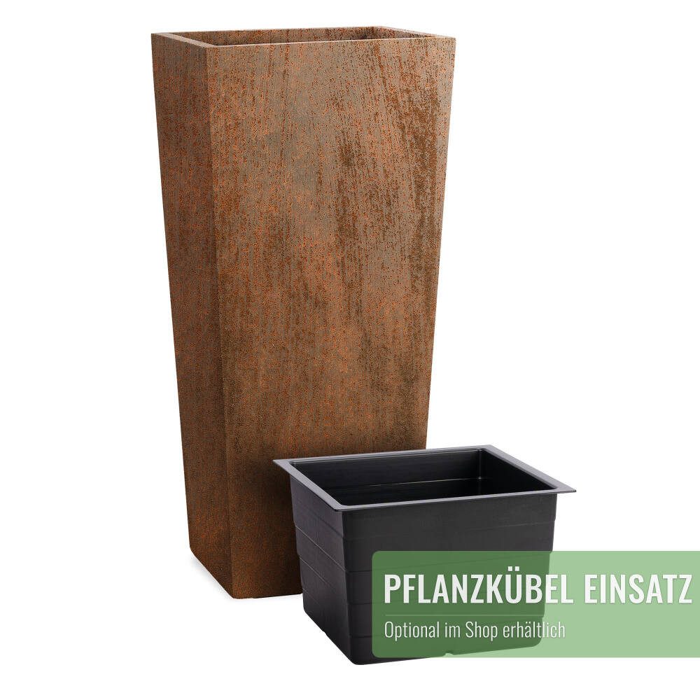 Pflanzwerk® Pflanzkübel CONIC Premium Blumenkübel Pflanzsäule Fiberglas mit Lotus-Effekt, Fiberglas - Handgefertigt - Rechteckig - Frostbeständig – Bild 5 von 5