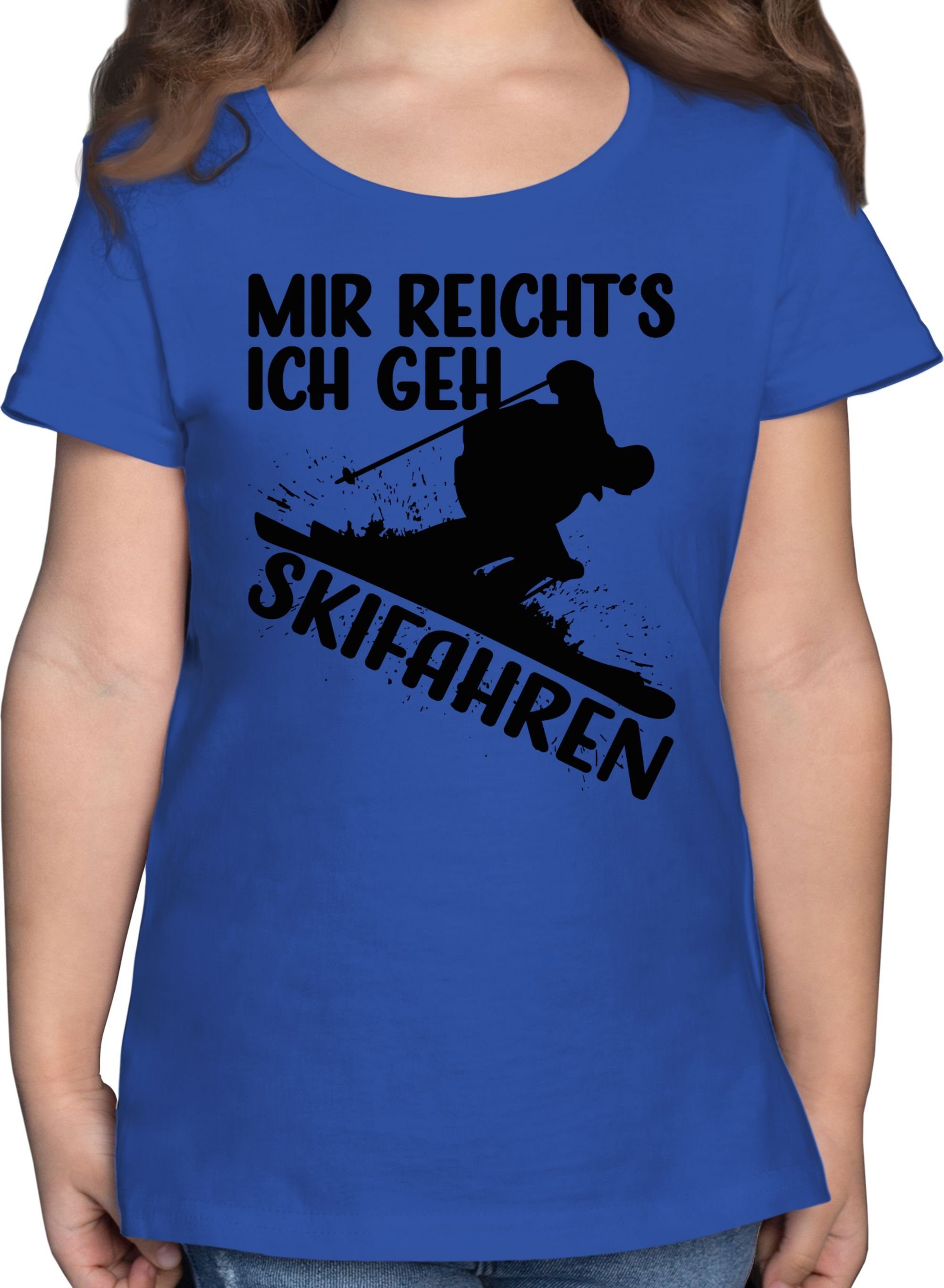 Shirtracer T-Shirt Mir reicht's ich geh Skifahren Kinder Sport Kleidung 3 Royalblau