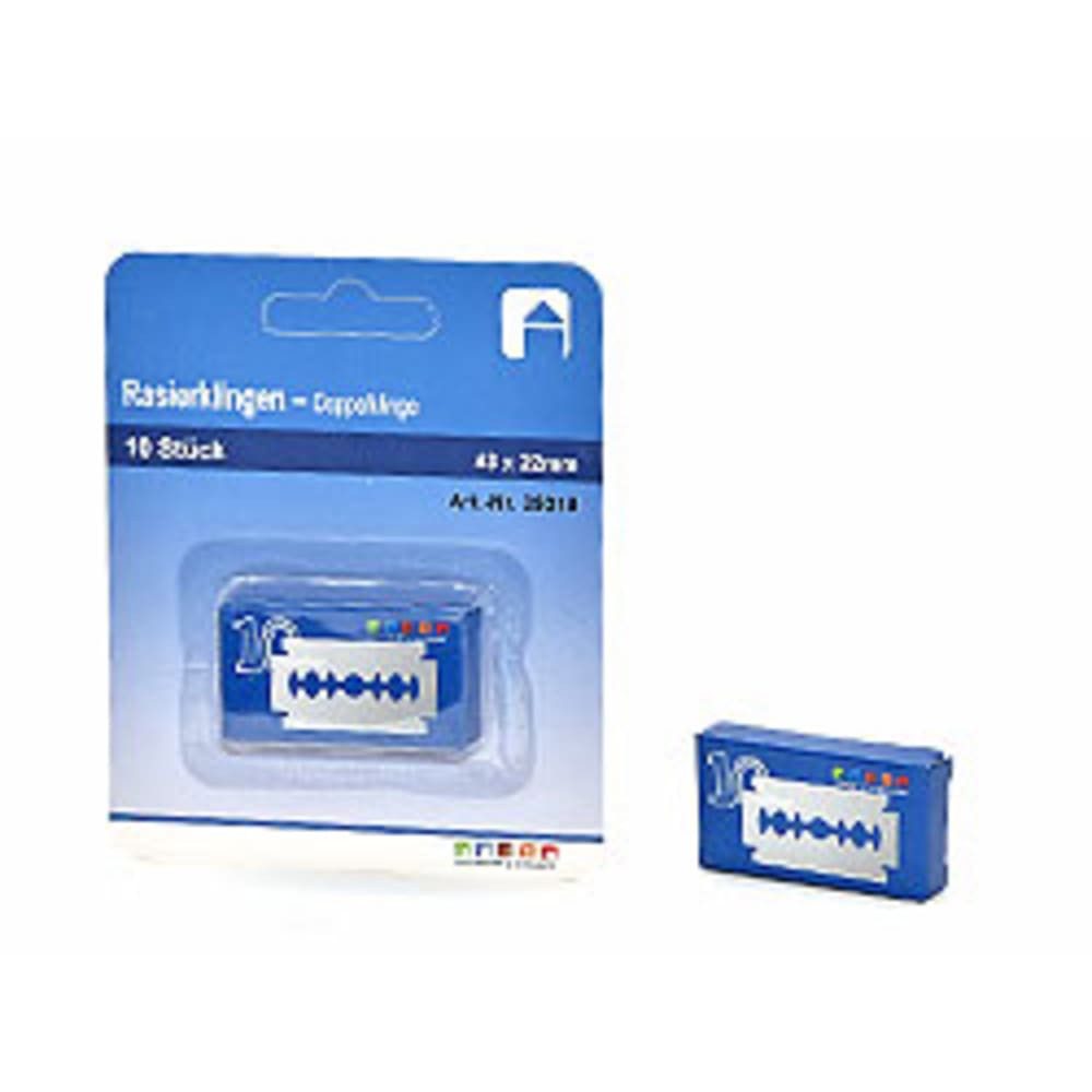 HundB Rasierklingen Rasierklingen Doppelklinge 10er Pack 43x22mm glatte Rasur, 10-tlg., Rasierklingen, Klingen Rasiermesser Ersatzklingen Doppelschneide Rasierblätter