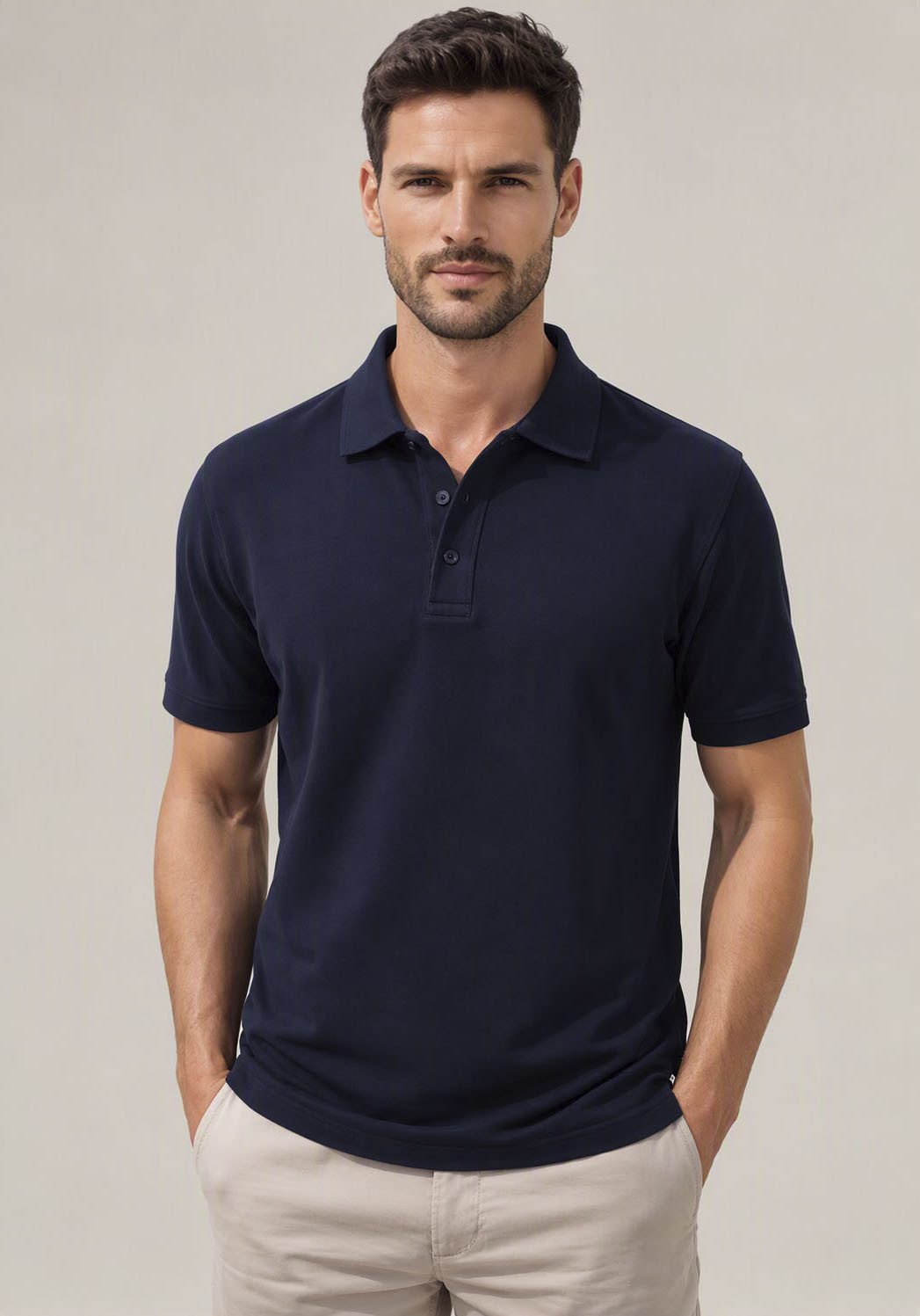 Man's World Poloshirt Kurzarm, lockere Passform, unifarben
