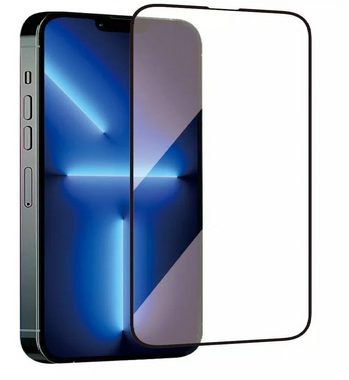 OLi Schutzfolie Silikon für iPhone 13 Pro mit Displayschutzglas Schwarzen Rändern, (Set 2 in 1, 4-St), Komplet deckende Panzer glas