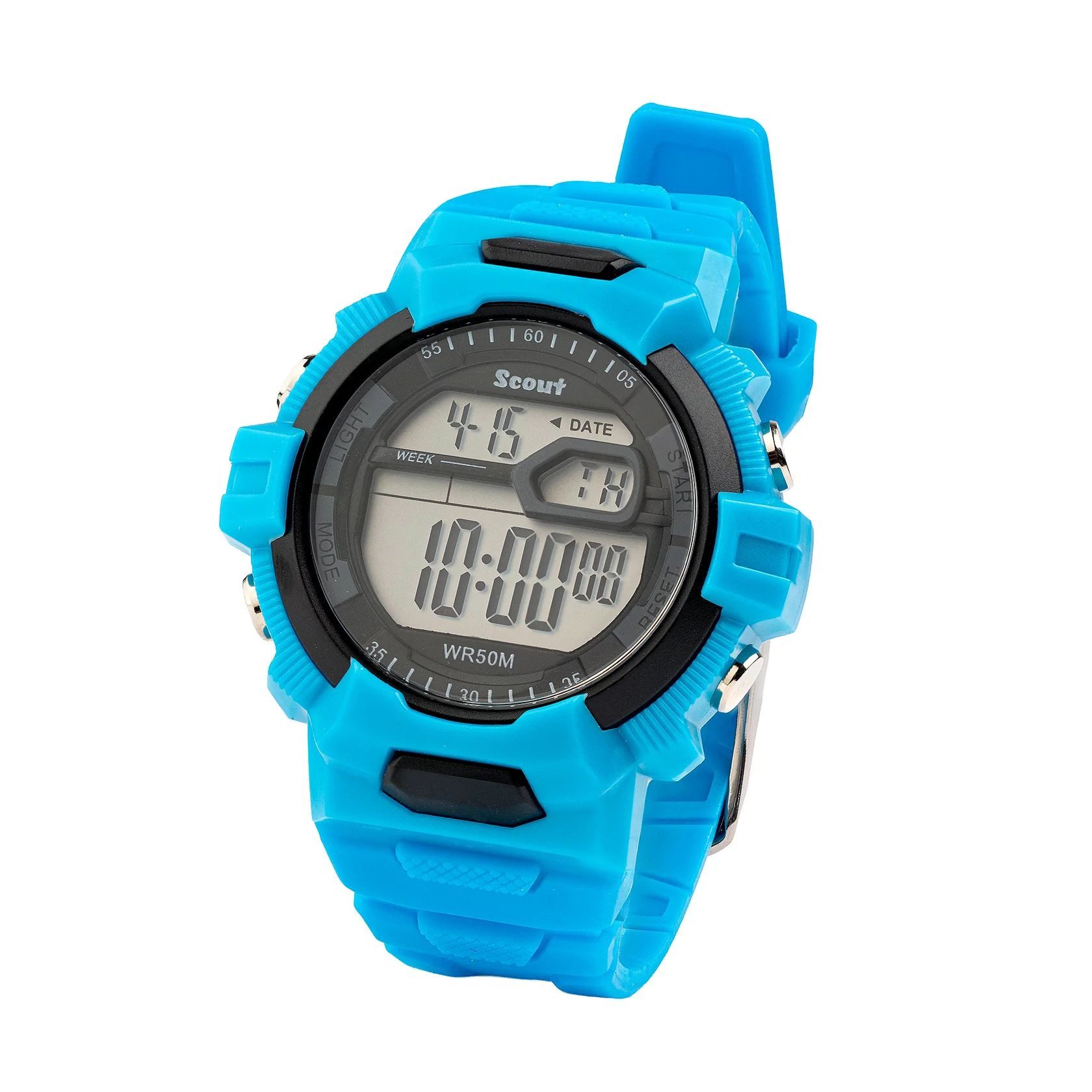 Scout Quarzuhr The Digi Kinder Digitaluhr 165000003 Hellblau Kunststoffband 36 mm