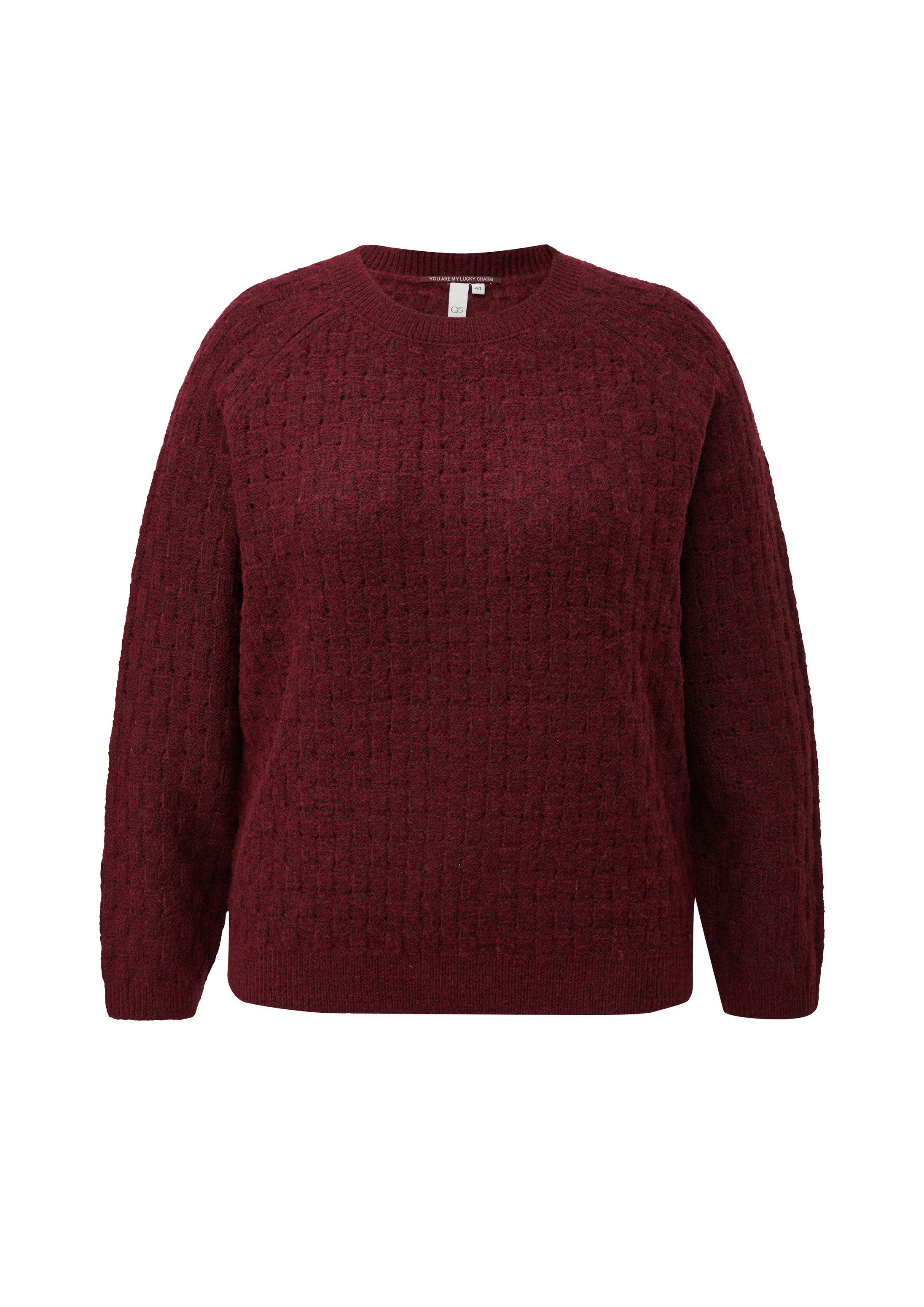QS Longpullover Strickpullover Weicher Pullover mit Strukturmuster