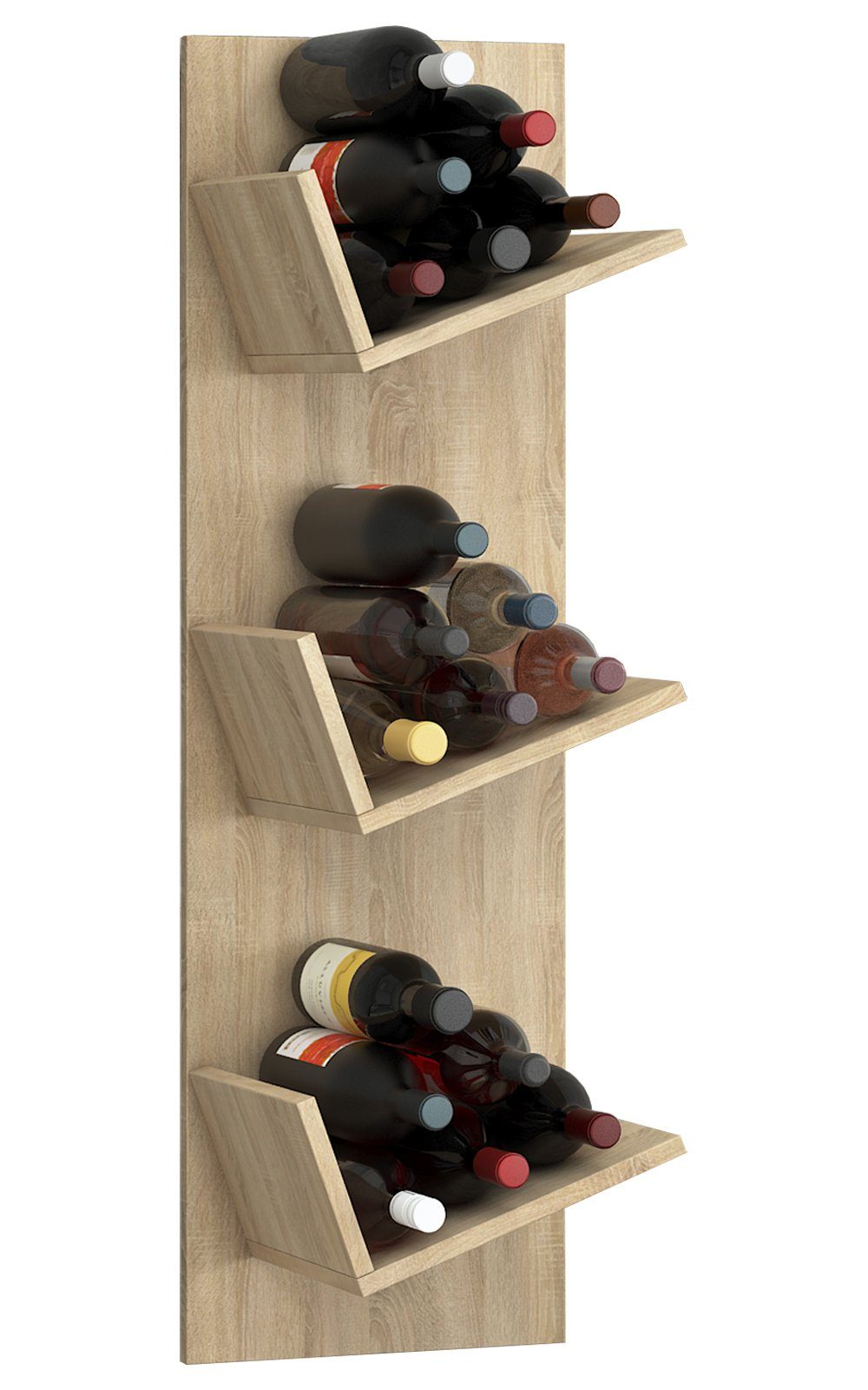 VCM Wandregal Holz Weinregal Wandregal Flaschen Wein Vinosi