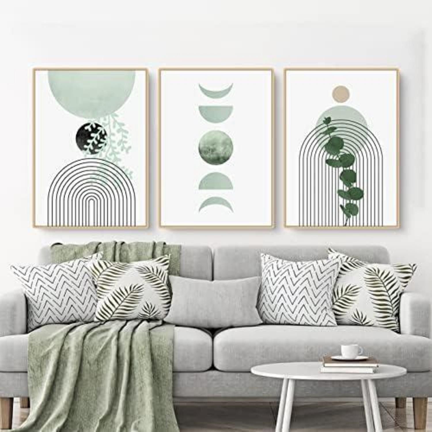 LuxusKollektion Poster Poster Set 3er Bohemian Pflanze Wandbilder Wohnzimmer C 40x60cm