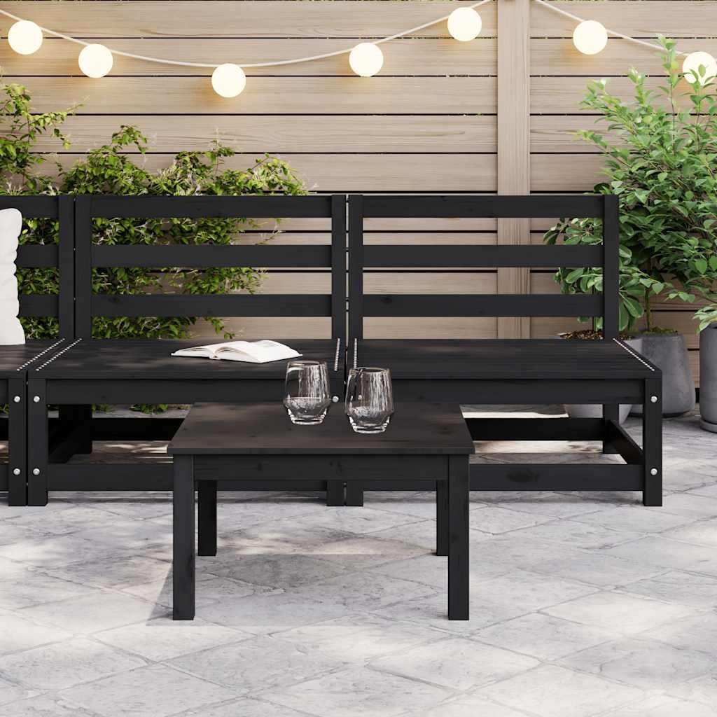 vidaXL Sofaelement Garten-Mittelsofas 2 Stk. Schwarz günstig online kaufen