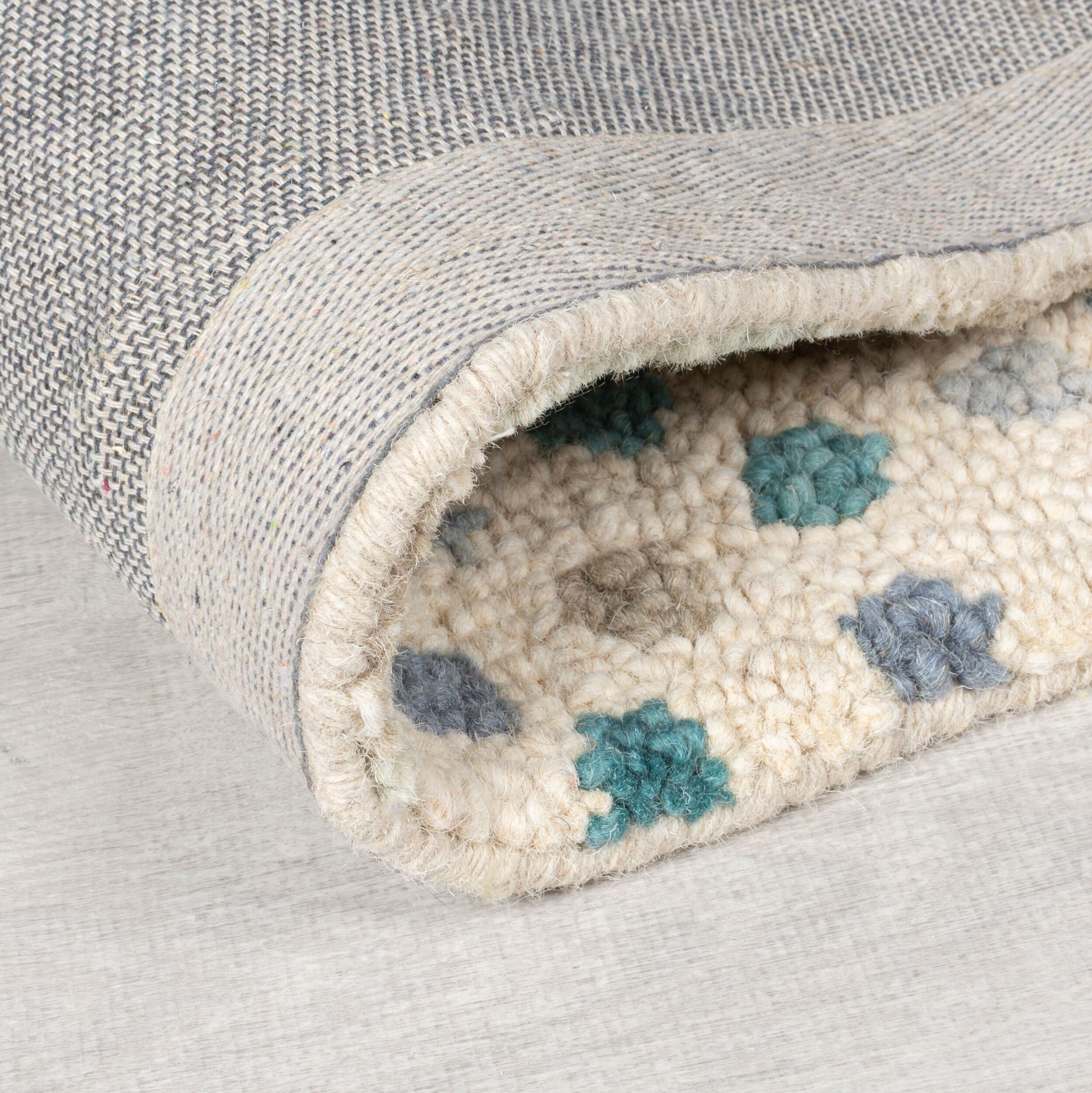 FLAIR RUGS Wollteppich Eloise Patchwork, rechteckig, Höhe: 8 mm, reine Wolle, handgetuftet, Patchwork Design, Wohnzimmer, Schlafzimmer