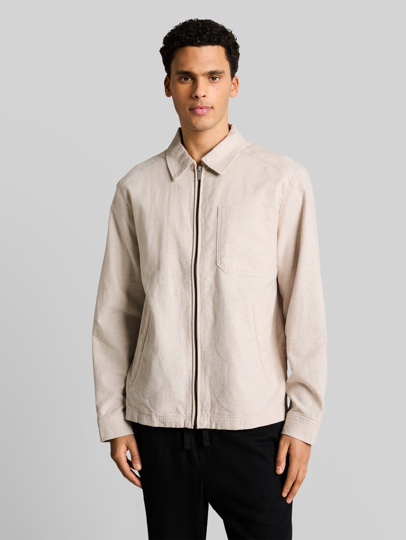 TOM TAILOR Outdoorjacke Jacken Hemdjacke mit Leinenanteil