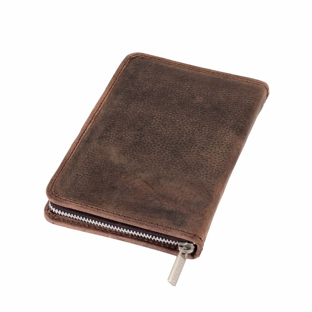 Jahn-Tasche Pencilbag Großes Federmäppchen / Stifte-Etui Gr. L, Leder Braun, Jahn-Tasche 014