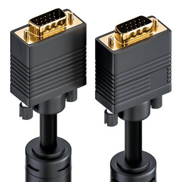 deleyCON deleyCON 1,5m S-VGA Anschlusskabel Monitorkabel 15pol D-Sub-Stecker Video-Kabel