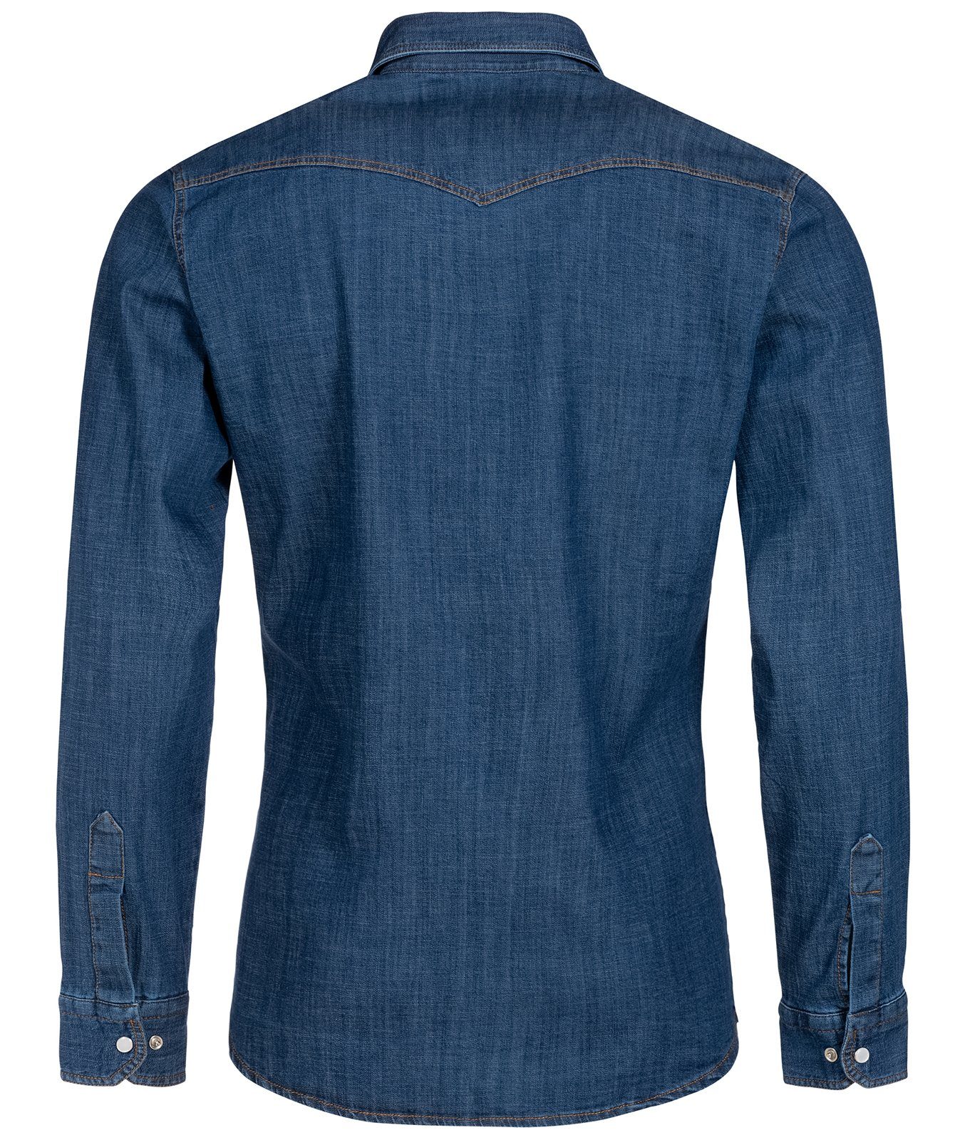 Rock Creek Jeanshemd Herren Jeanshemd Dunkelblau H-199