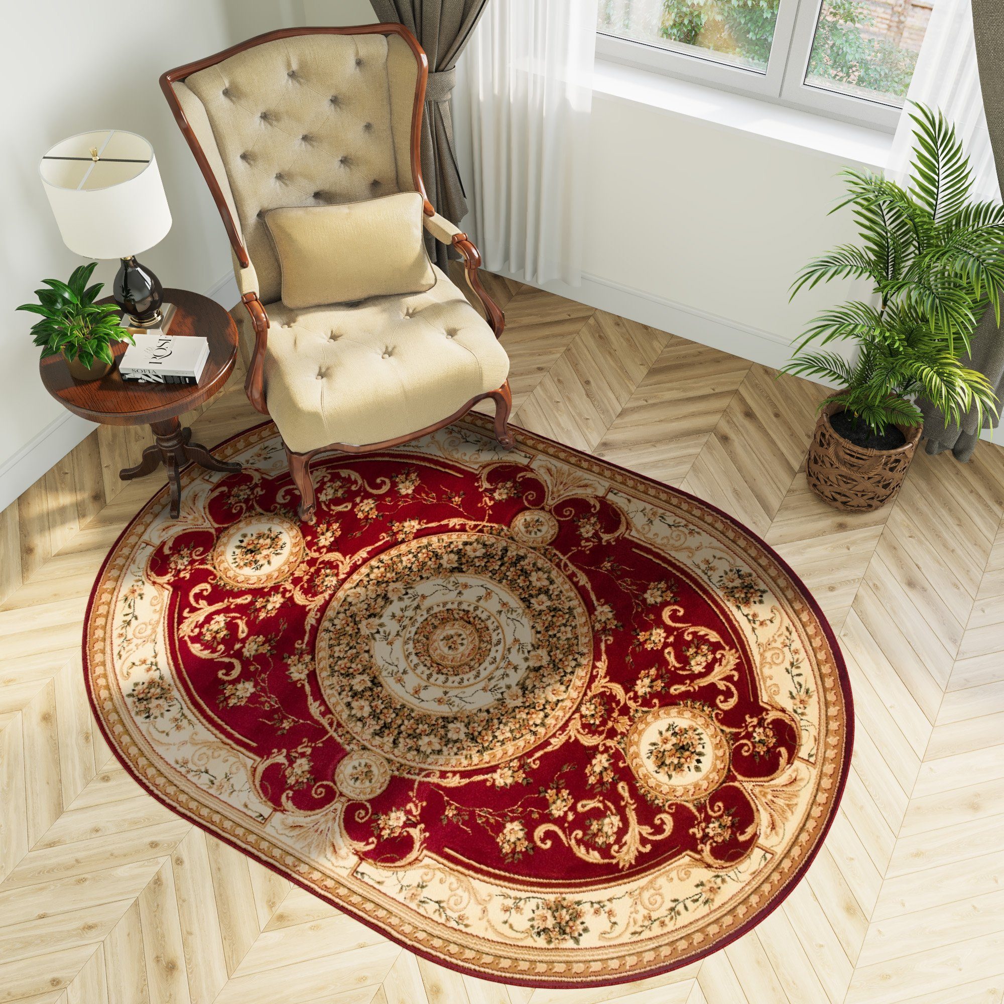 Tapiso Teppich YESEMEK OVAL, oval, Höhe: günstig online kaufen