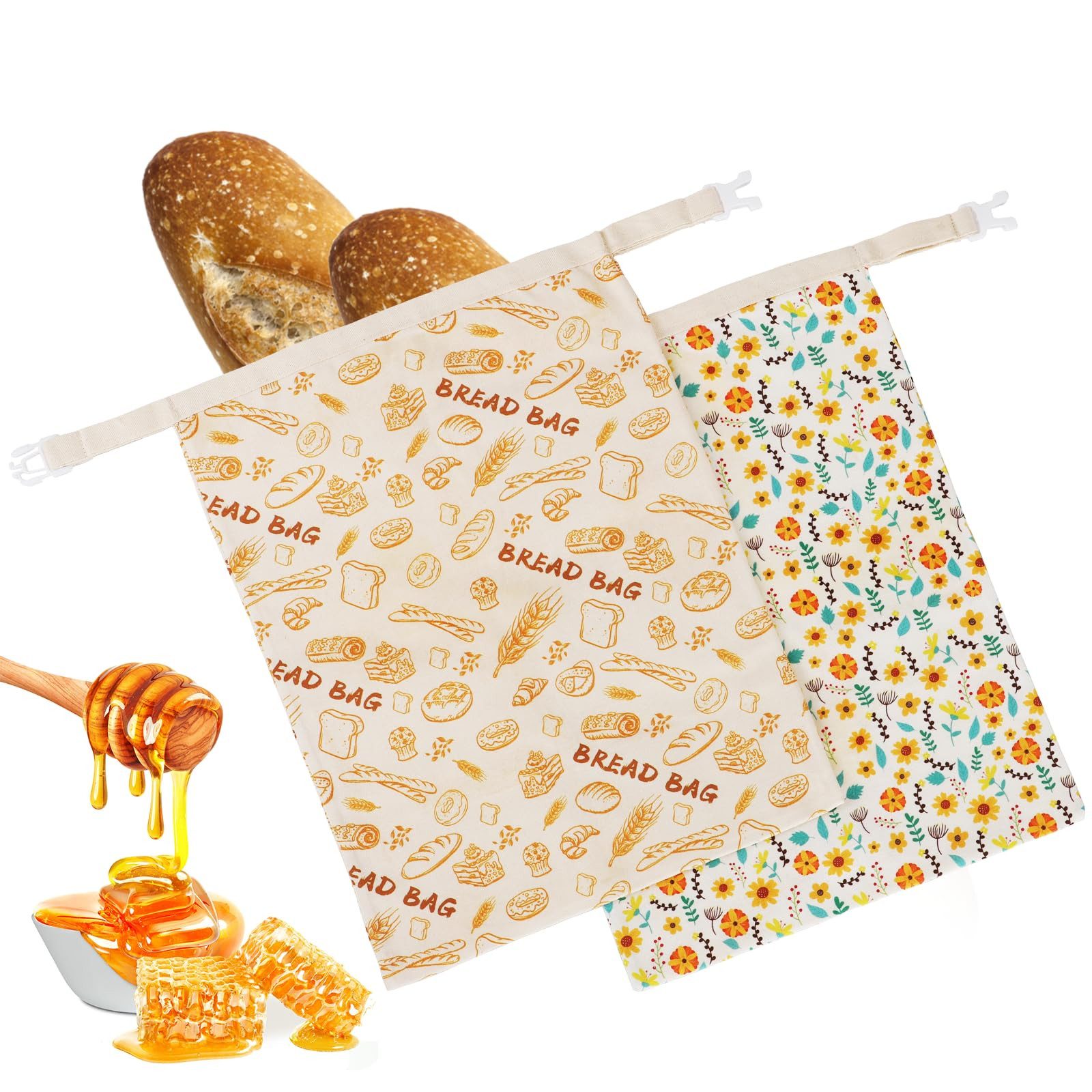Agger Brottasche 2er Set Brotbeutel Leinen-Baumwolle, BRØT 43x33cm, Brotsack, (2-tlg), wiederverwendbar, Brottasche waschbar zur Brotaufbewahrung