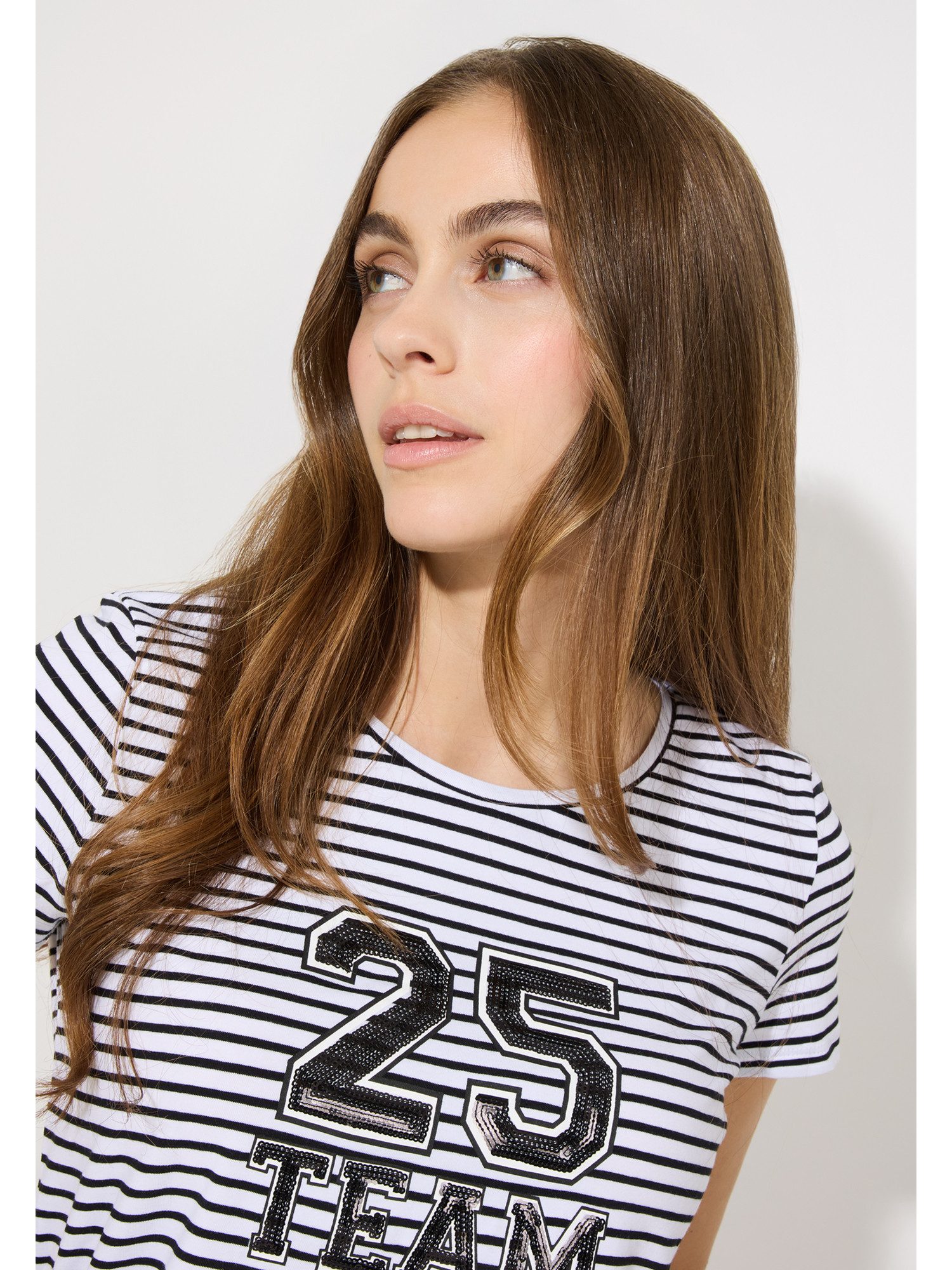 MORE&MORE Kurzarmshirt Streifenshirt