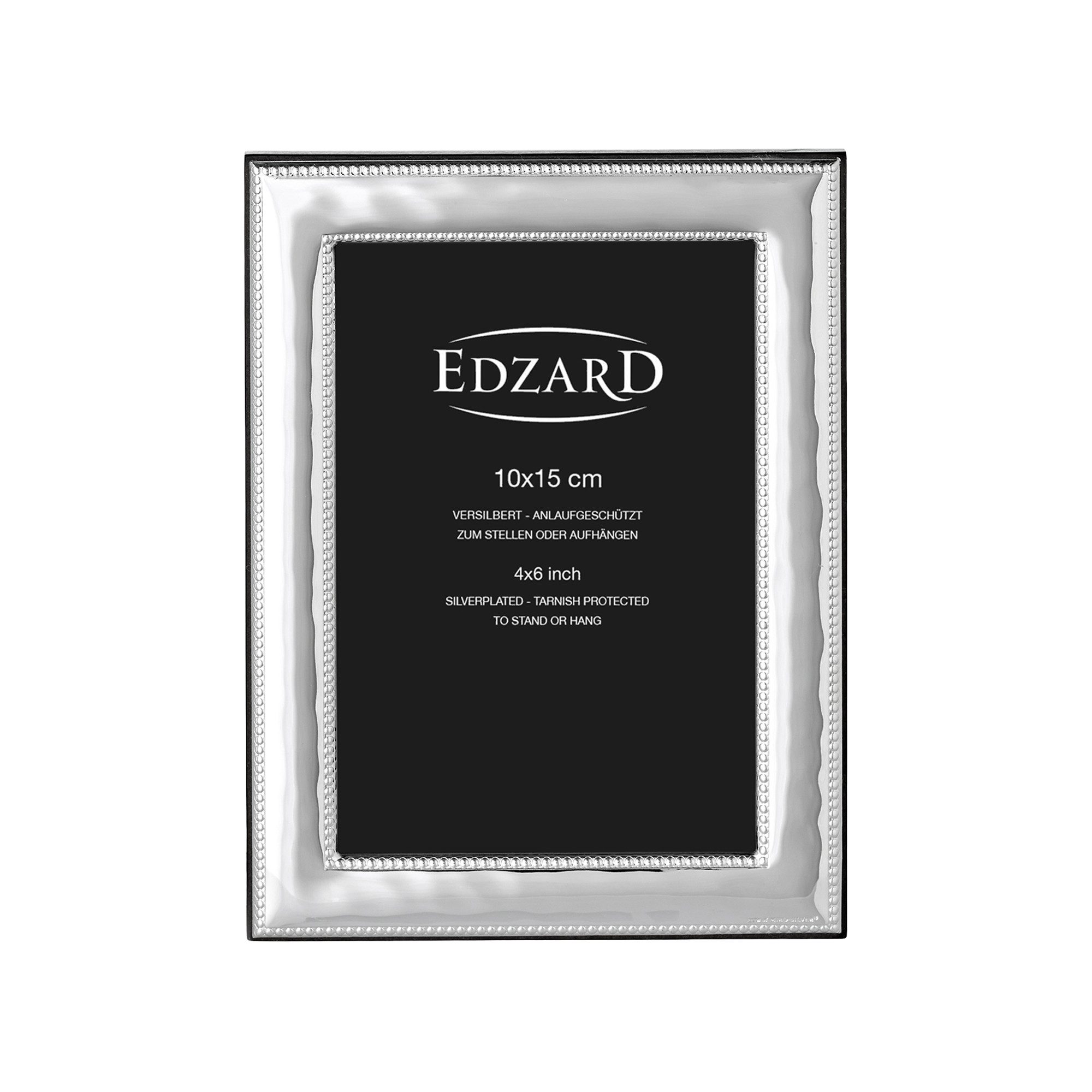 EDZARD Bilderrahmen Montella, für 1 Bilder, versilbert und anlaufgeschützt, für 10x15 cm Bilder, modern