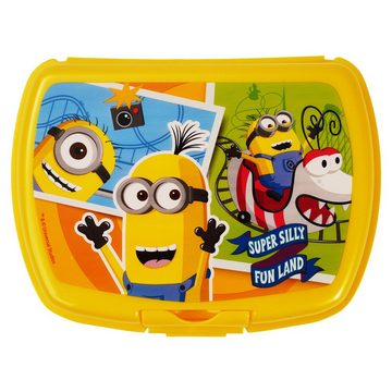 POS Lunchbox Minions Kinder Brotdose Lunch-Box Brot-Büchse, Kunststoff, Brot-Büchse lebensmittelecht und BPA-frei, Clipverschluss