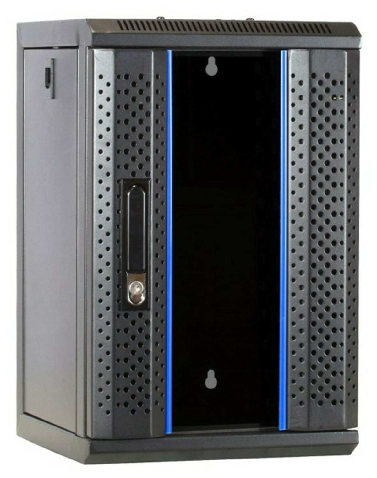 Serverschrank DSIT 9HE - 10 Zoll Serverschrank mit Glastür - Set - 312x310x486mm