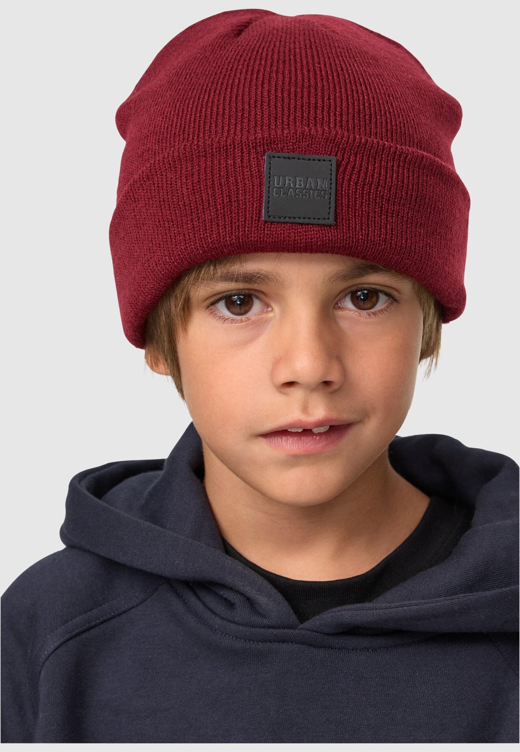 charcoal Beanie Kids 2-Pack (1-St) Damen CLASSICS burgundy Logopatch URBAN Beanie