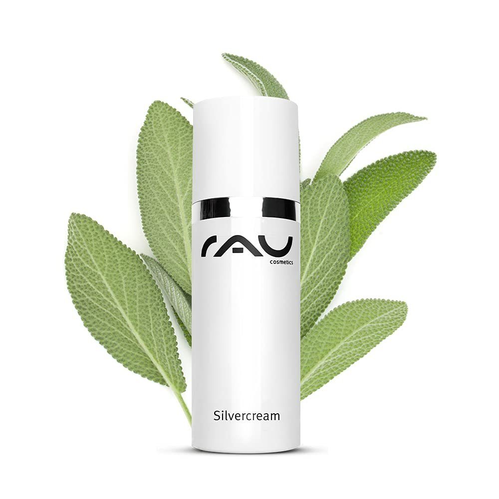 RAU Cosmetics Hautcreme Silvercream mit Microsilber für unreine Haut & Akne, Gesichtscreme | Körpercremes