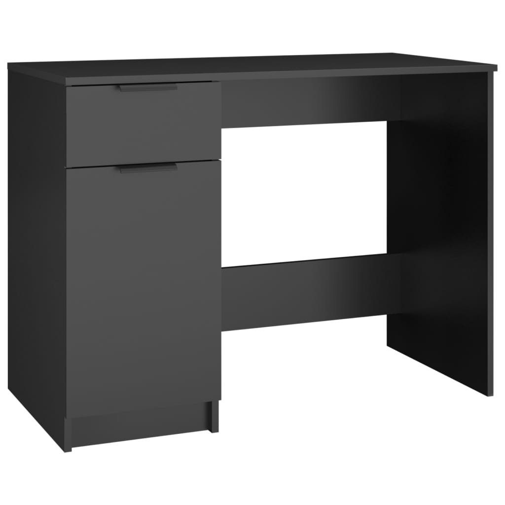 cm furnicato Schreibtisch 100x50x75 Schwarz Holzwerkstoff