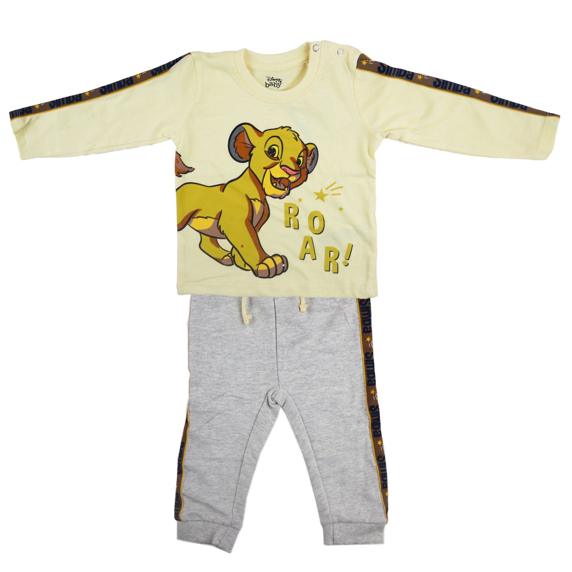 König bis Gelb 62 86 langarm Simba Baby Jungen Der Baby Jogginghose Disney Gr. Set Shirt Löwen Langarmshirt