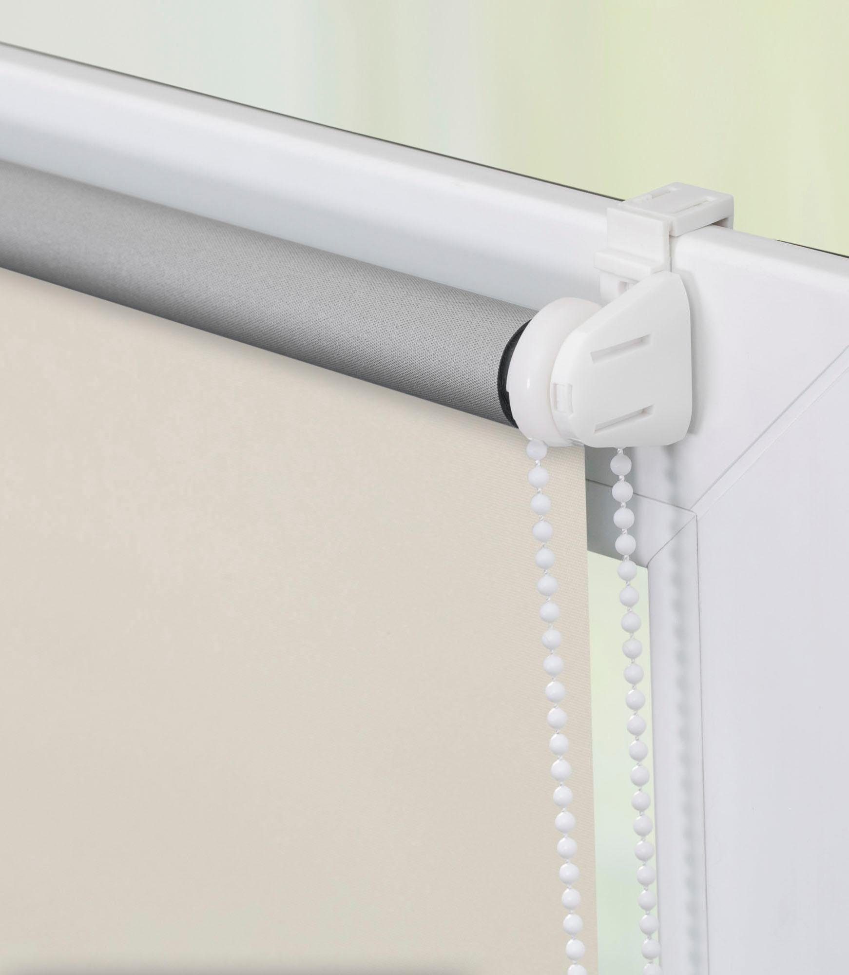 Seitenzugrollo Klemmfix Hitzeschutz, LICHTBLICK ORIGINAL, verdunkelnd, ohne Bohren, freihängend, Klemmfix, mit Thermobeschichtung