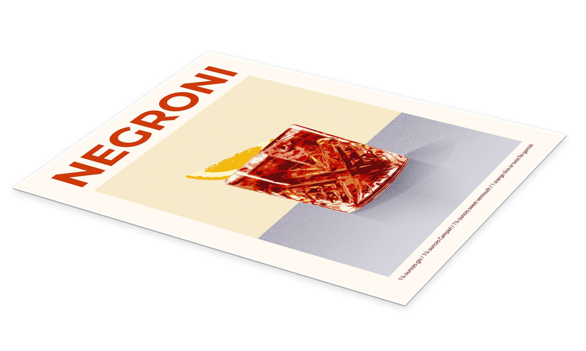 Posterlounge Wandbild Cocktail Exhibition - Negroni, Victoria Barnes, erhältlich als Poster, Leinwandbild, Wandsticker oder Acrylglasbild
