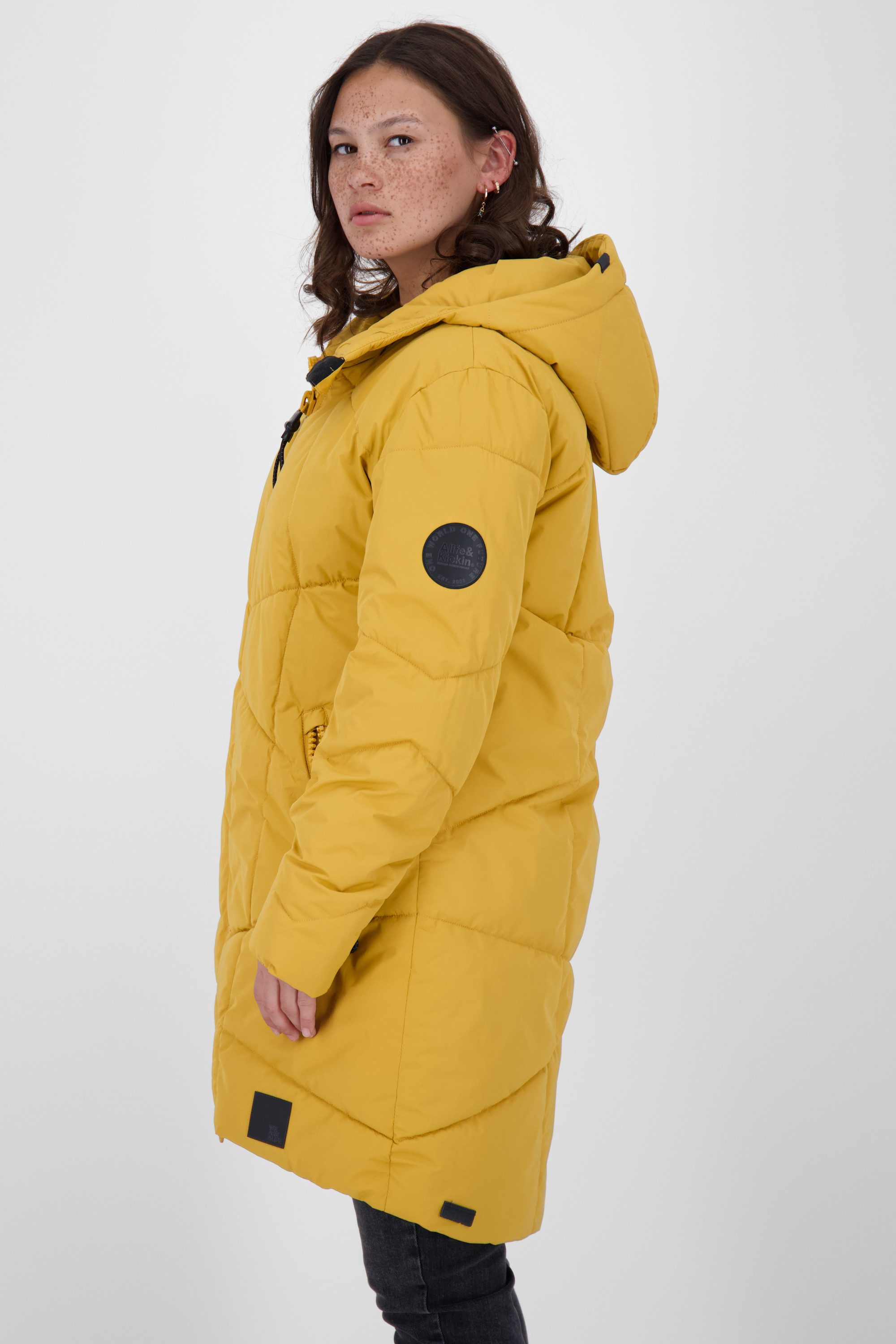 Alife & Kickin Steppjacke KasiaAK A lange Winter-Steppjacke Women CS mit großer Kapuze