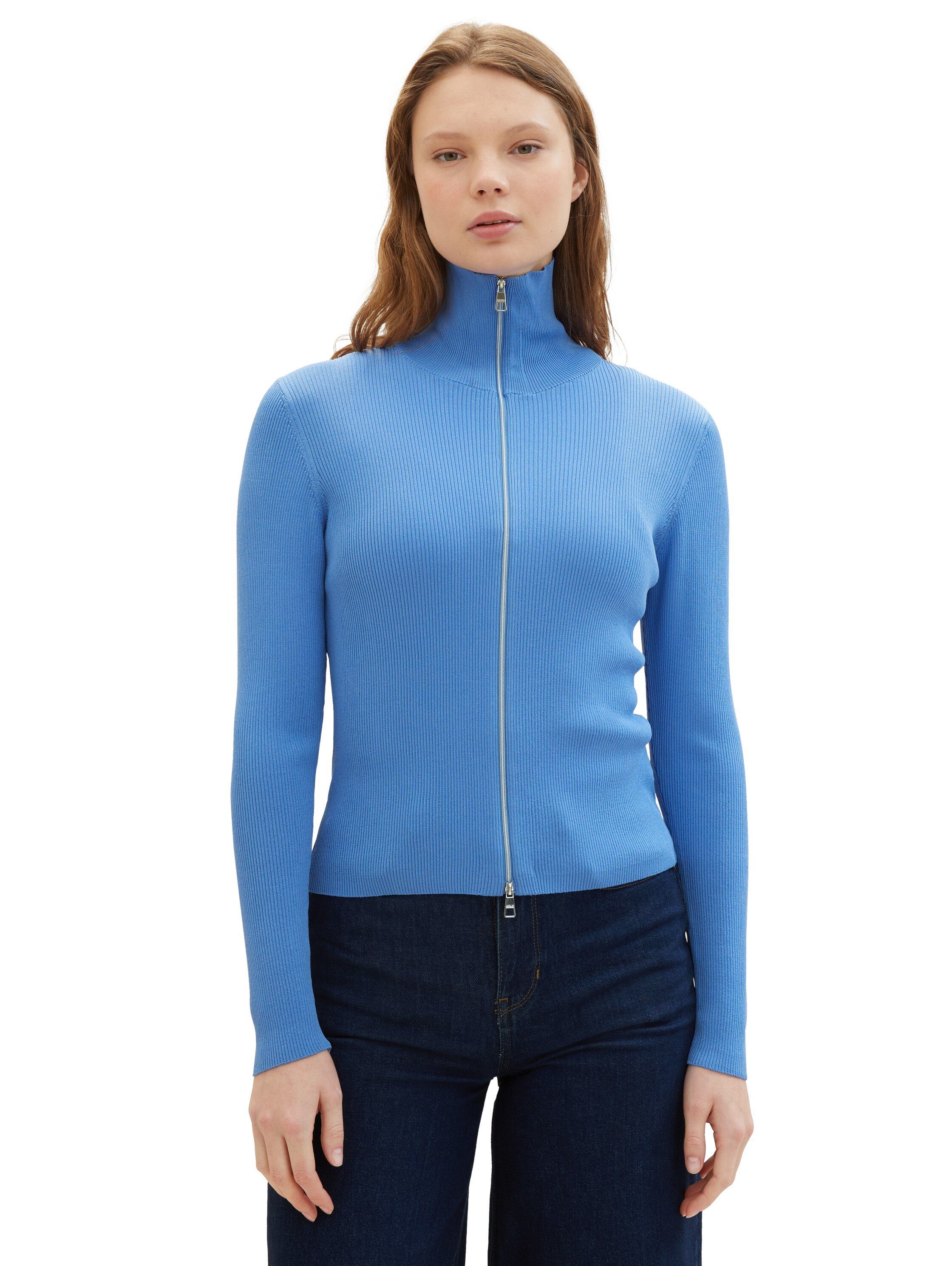 TOM TAILOR Denim Strickjacke in Ripp-Optik günstig online kaufen