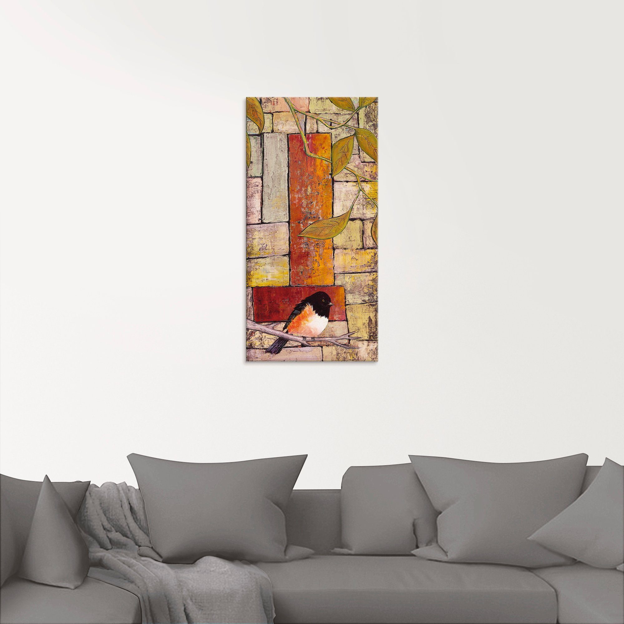 Artland Glasbild »Vogel auf einem Ast I«, Vögel (1 Stück)-kaufen