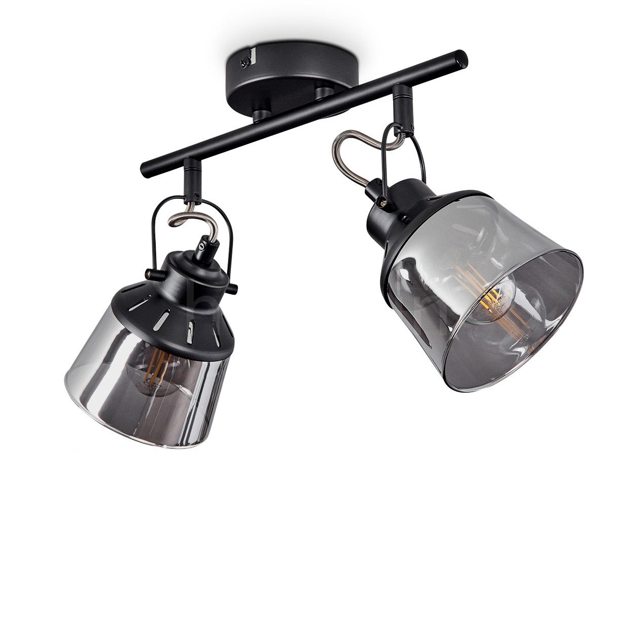 hofstein Deckenleuchte »Rimini« moderne Deckenlampe aus Metall/Glas in Schw günstig online kaufen