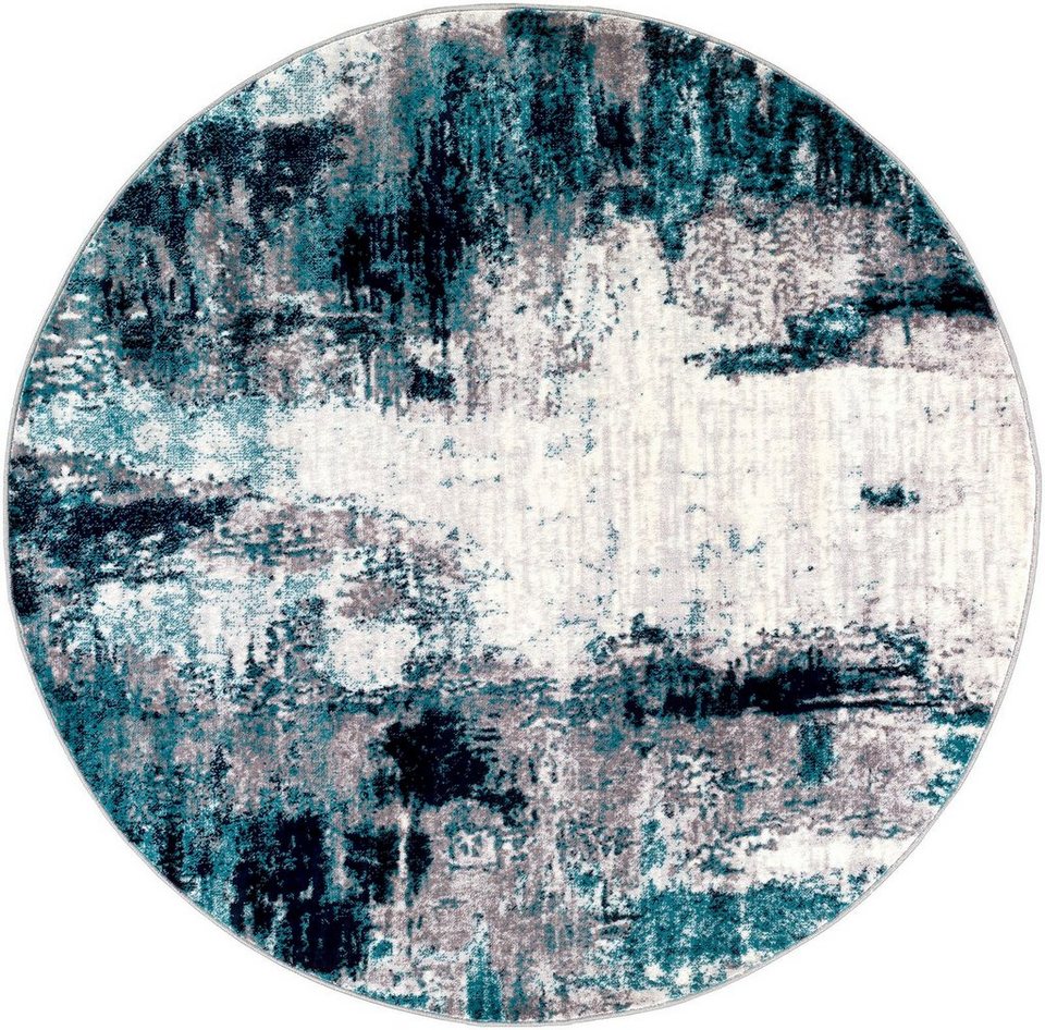 Teppich Abstract, Surya, rund, Höhe: 11 mm, Höhe: 11 mm