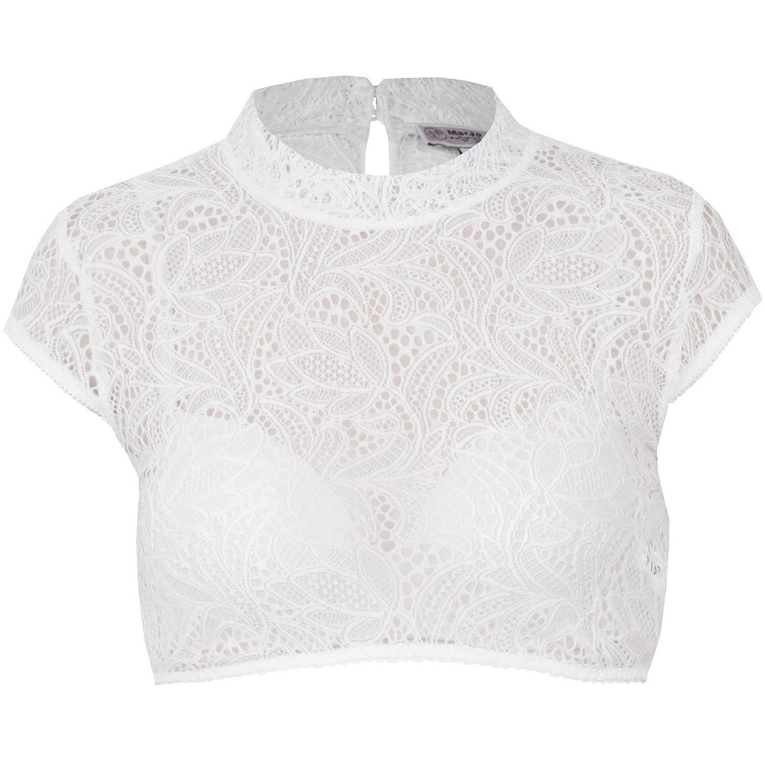 Dirndlbluse 'Eberfing' Kurzarm, Offwhite