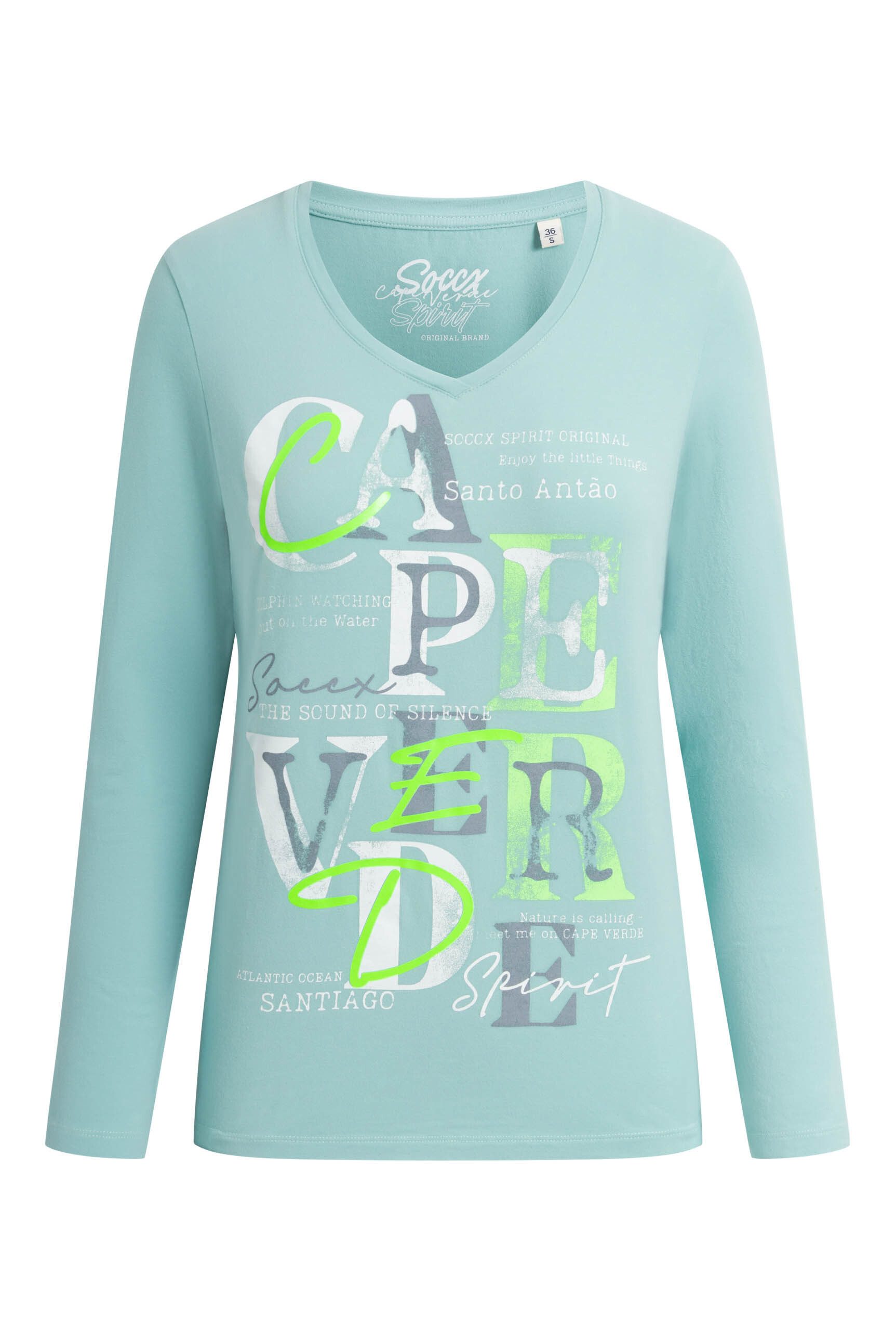 SOCCX V-Shirt mit Baumwolle günstig online kaufen