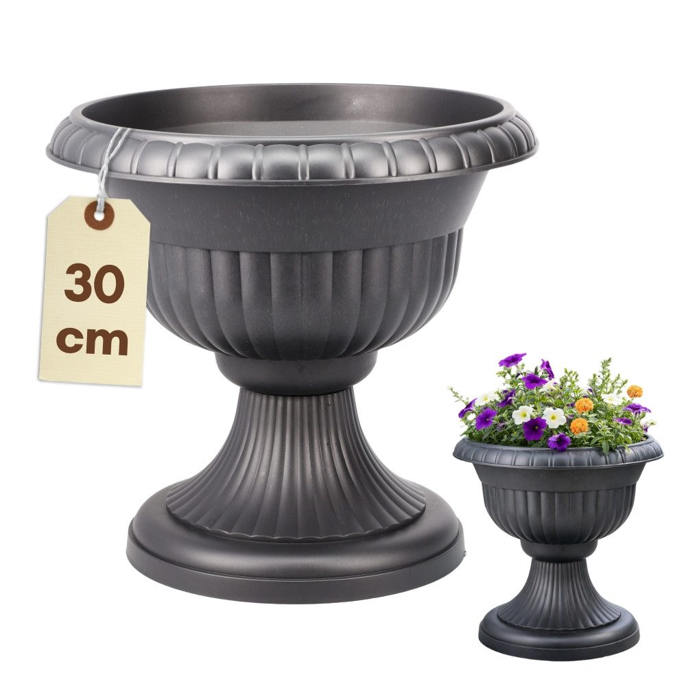 GarPet Blumentopf Blumentopf mit Ständer Pflanzenständer Blumenständer Hoch Grabvase 30