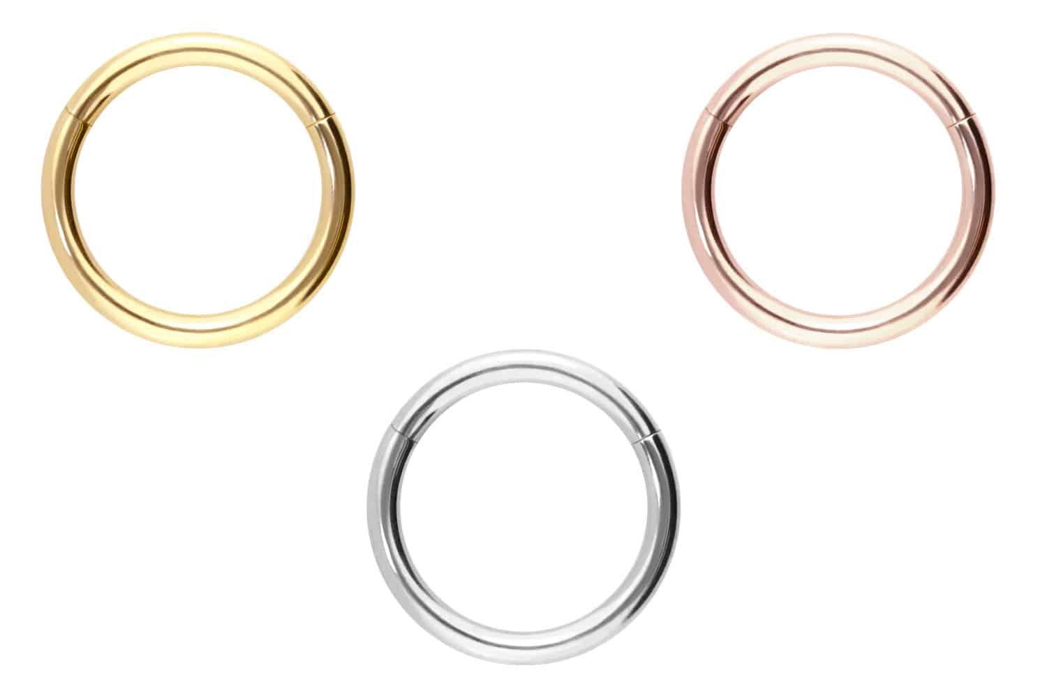 Piercing-Set 14/18 Karat Gold Segmentring Clicker